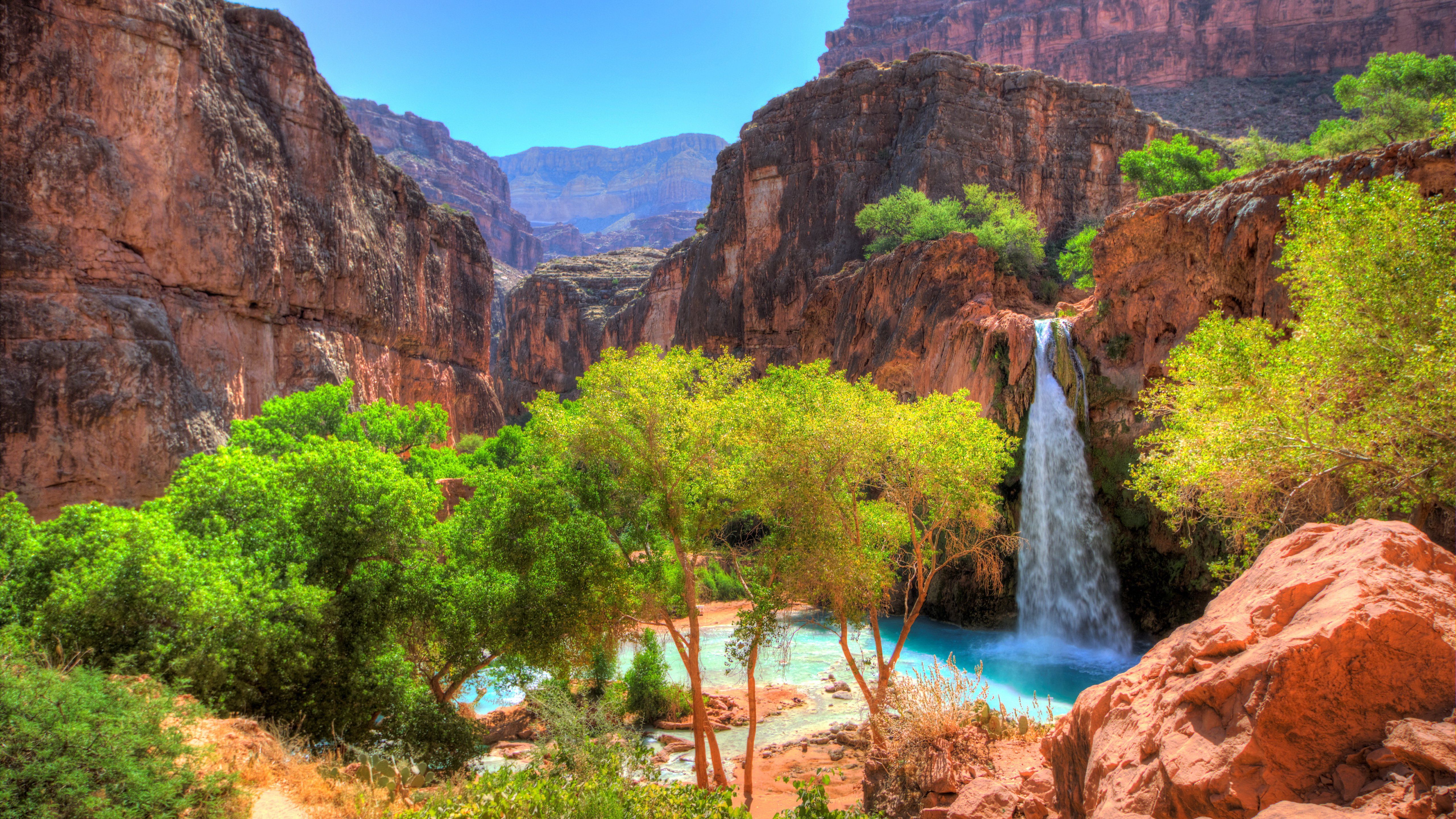 Download desktop wallpaper Havasu Falls Grand Canyon Arizona Usa