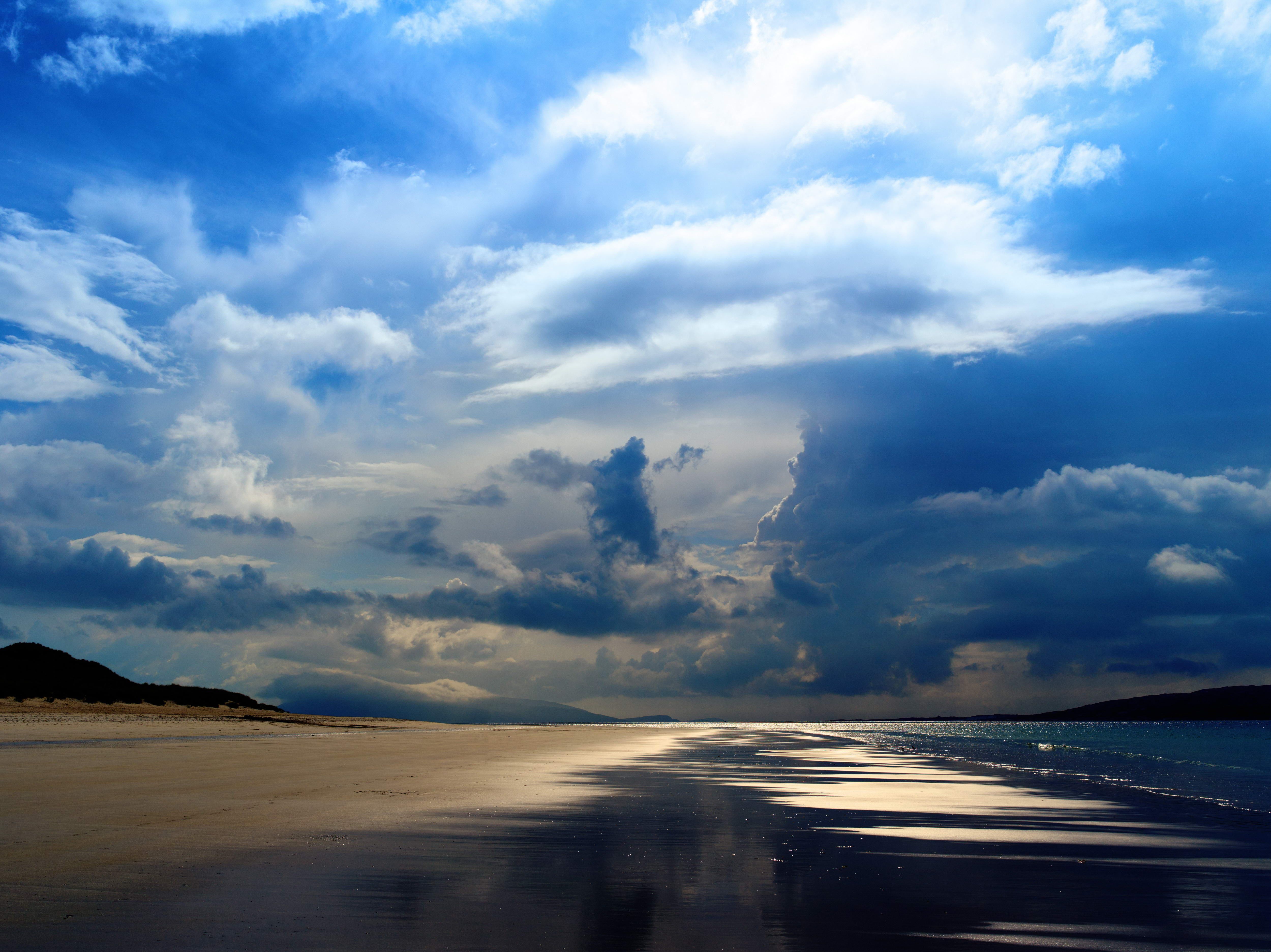 Wallpaper beach, sky, clouds, sea, ocean desktop wallpaper