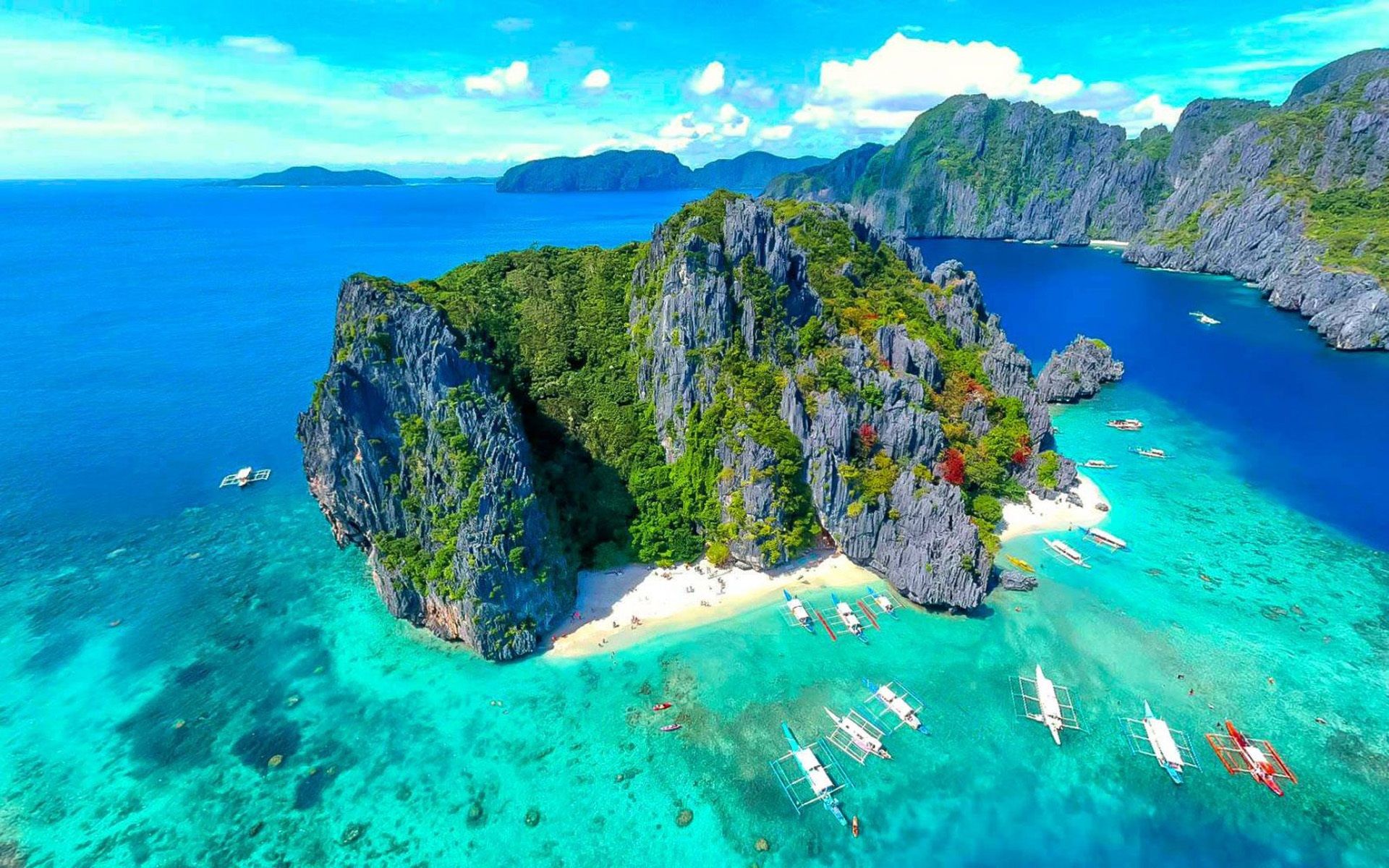 Philippines El Nido Palawan Aerial View 4k Ultra HD Wallpaper