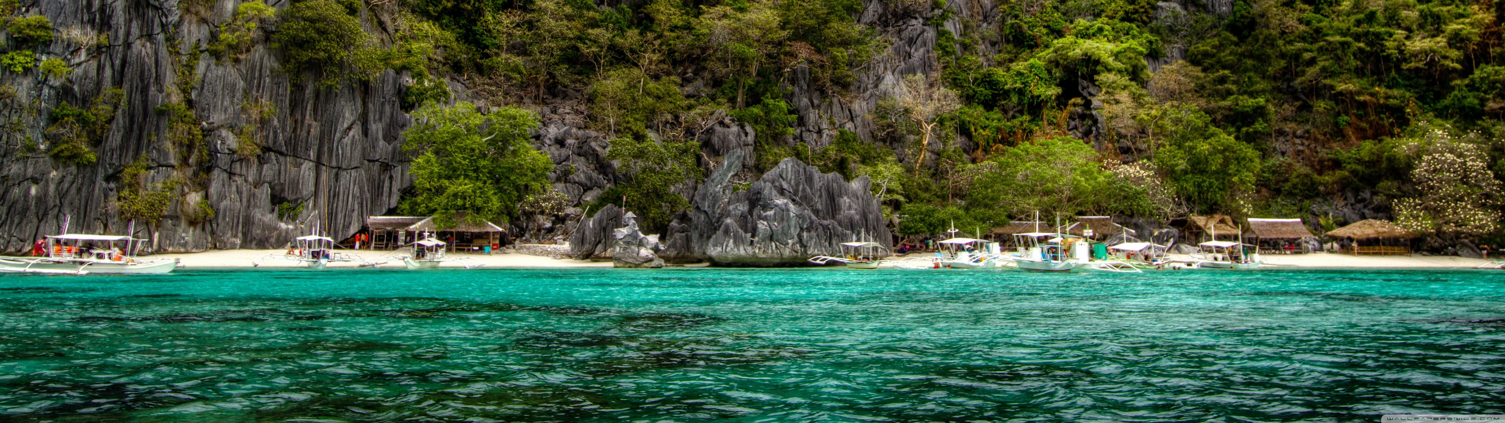 Beach, Palawan, Philippines Ultra HD Desktop Background Wallpaper