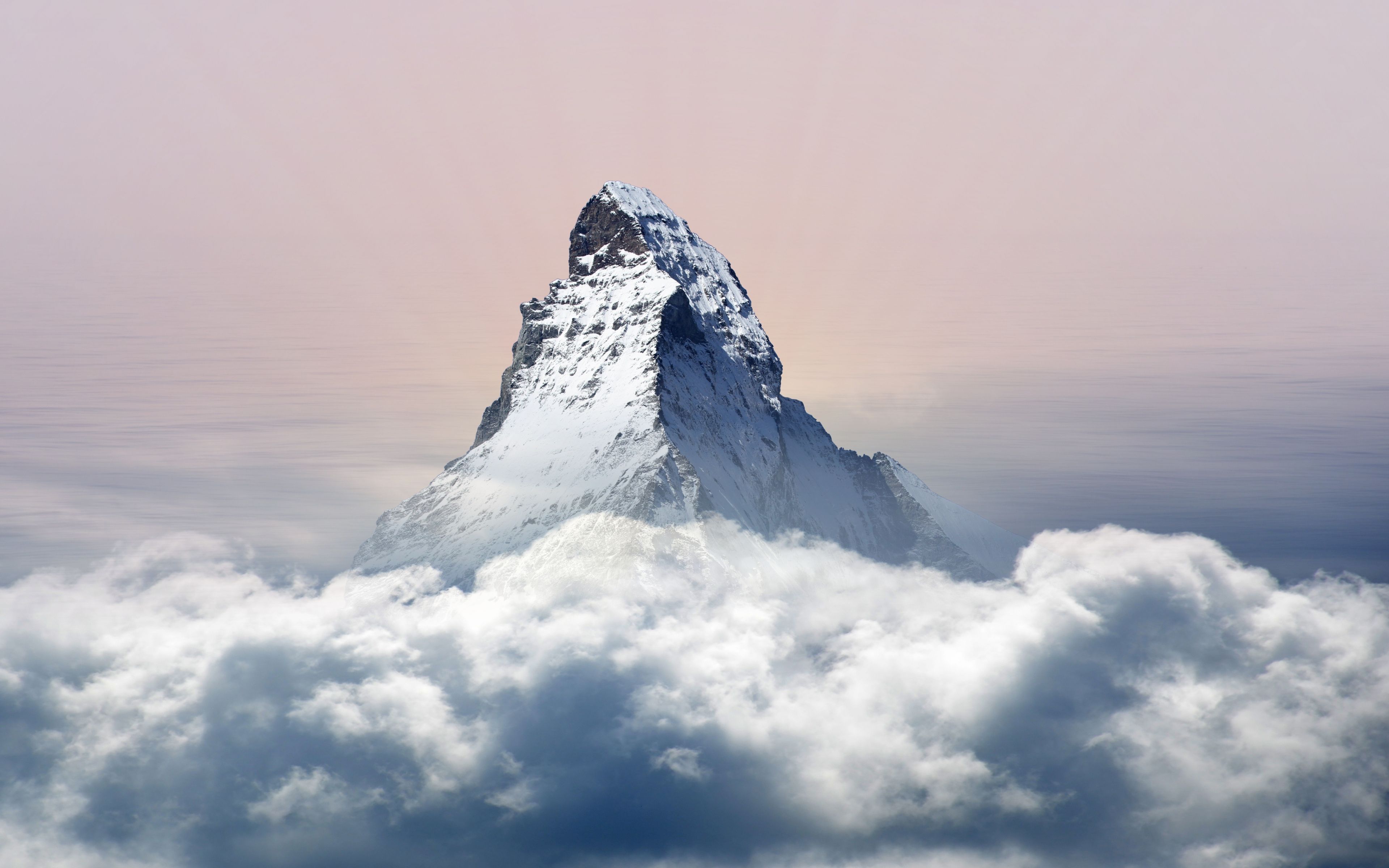 Download 3840x2400 wallpaper mountains, matterhorn, clouds, sky