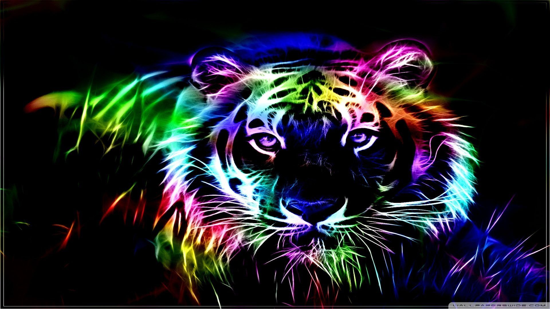 Neon tiger Ultra HD Desktop Background Wallpaper for 4K UHD TV