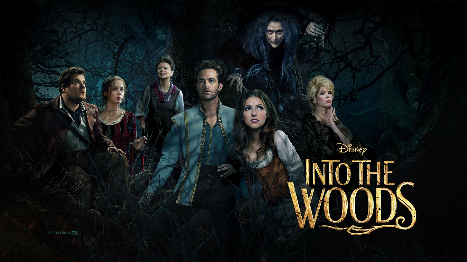 Into The Woods (2014) Cast HD Wallpaper. Background Image
