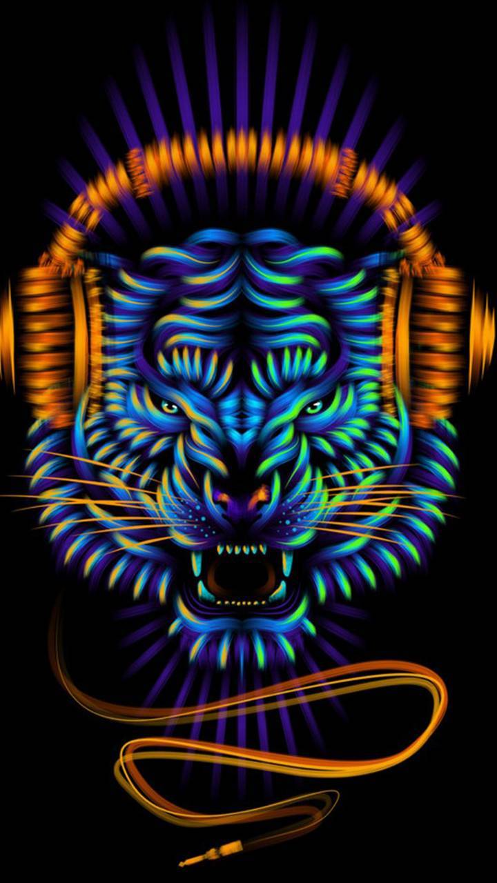 Neon Tiger wallpaper