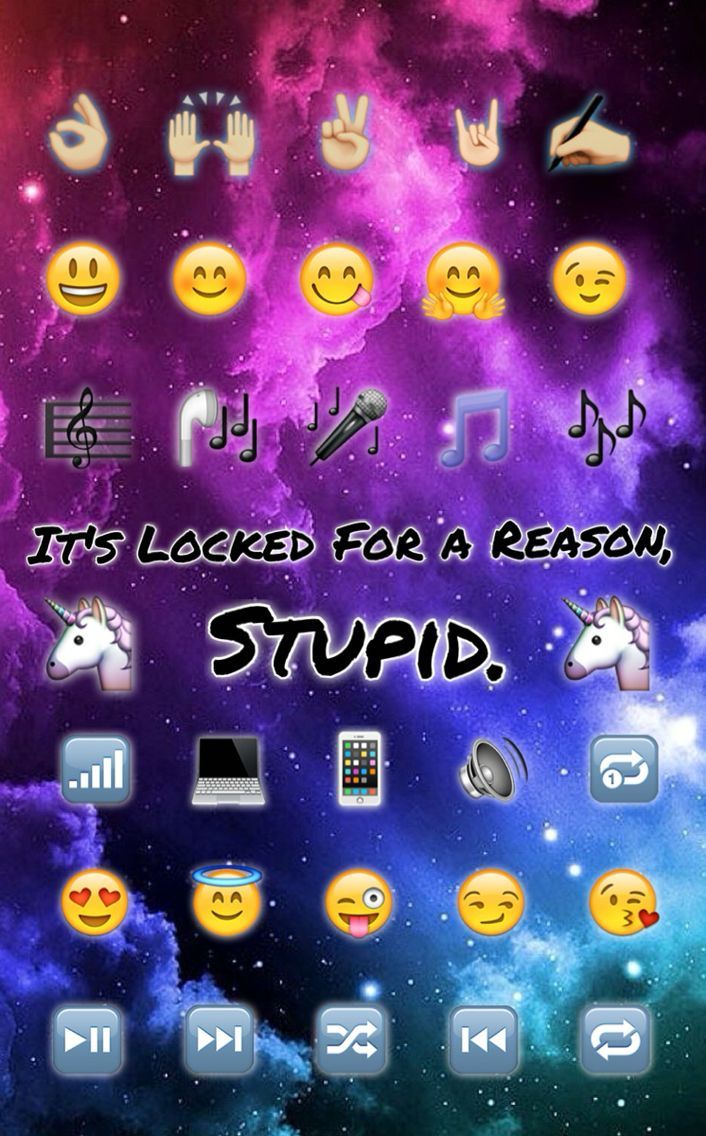 Emoji Galaxy Lock Screens's Locked For A Reason Galaxy