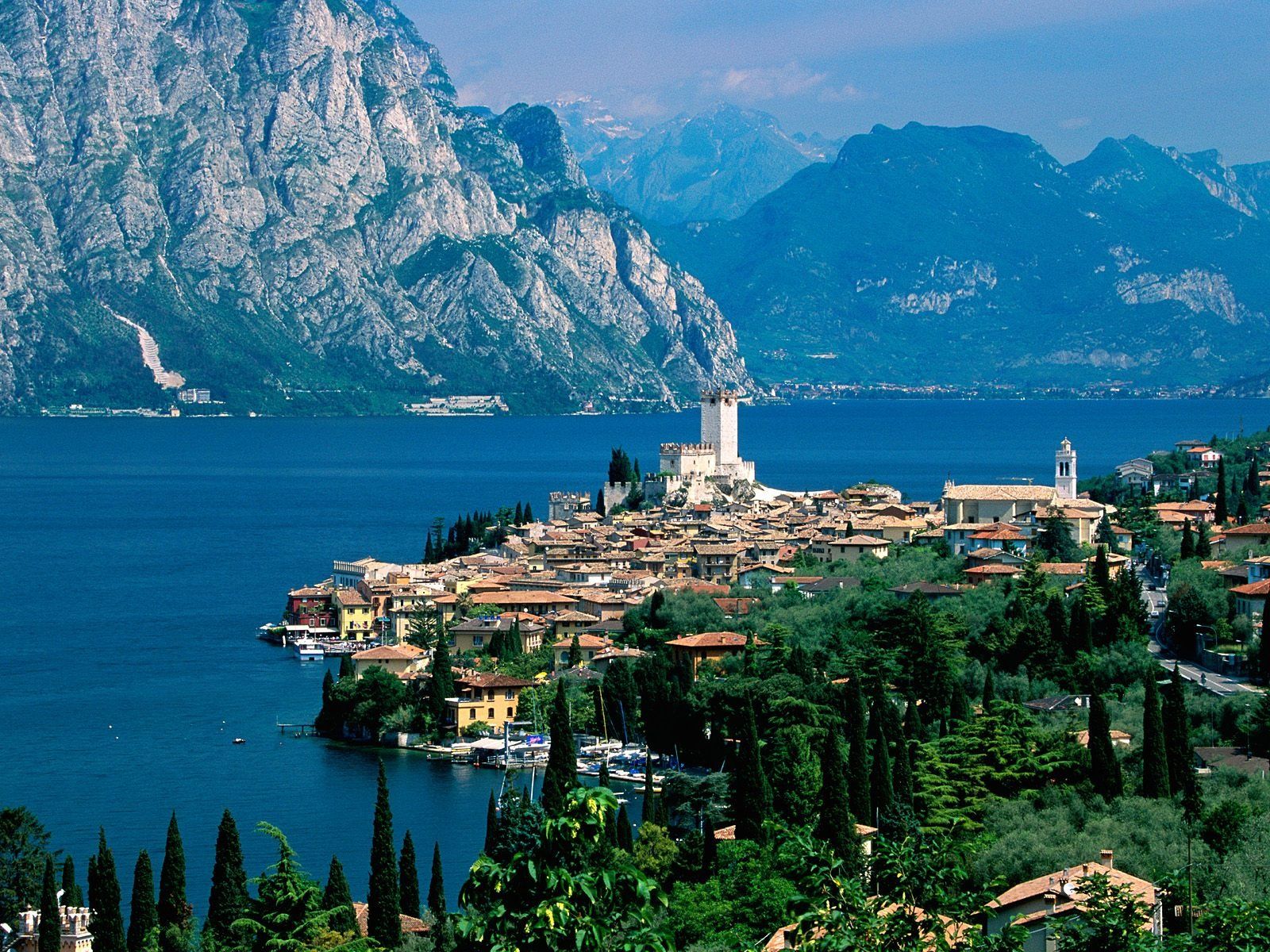 Lake Garda Wallpaper Italy World Wallpaper in jpg format for free