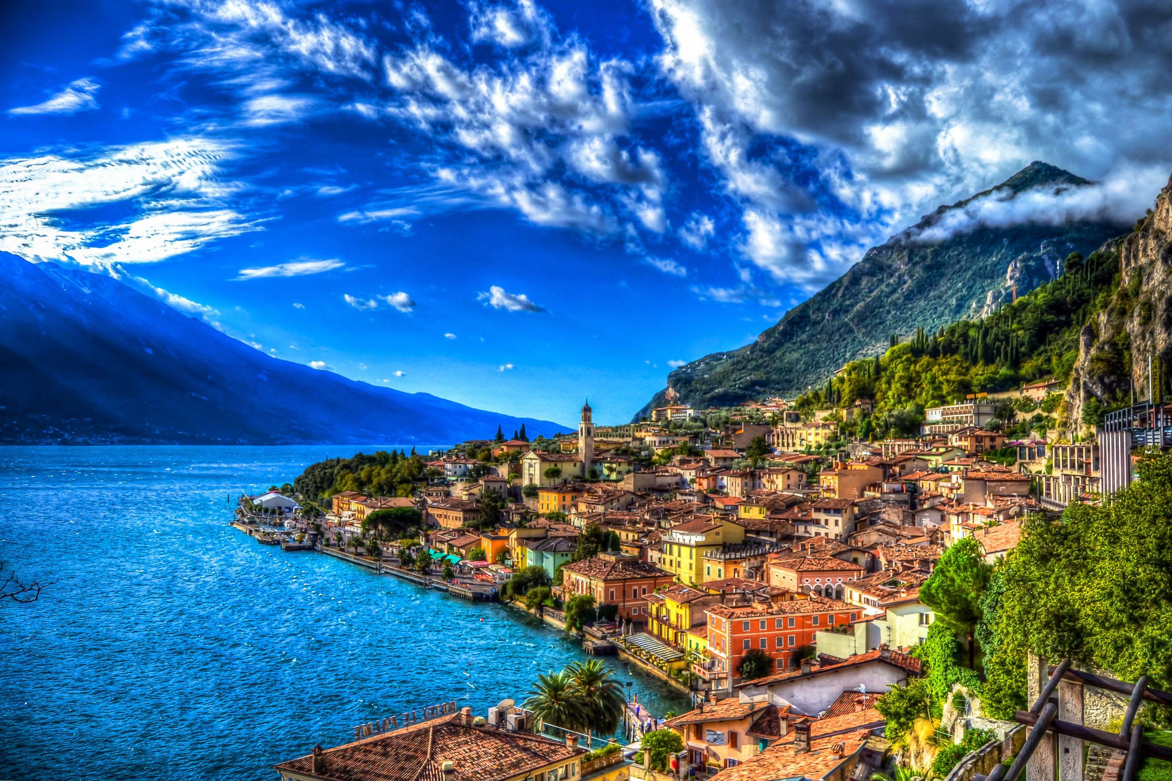 Limone sul Garda, Lake Garda, Italy HD Wallpaper. Background