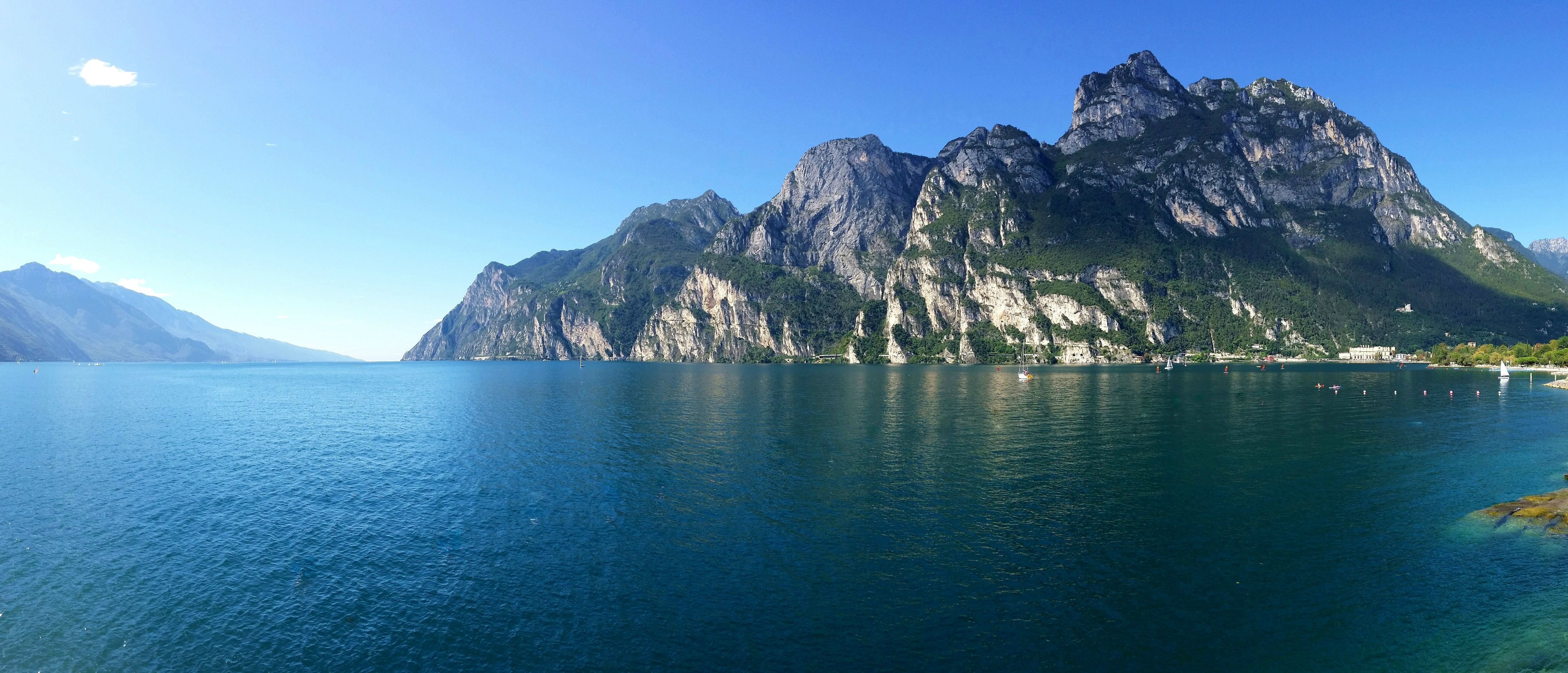 Lake Garda, Italy. Camera phone panorama taken while traveling