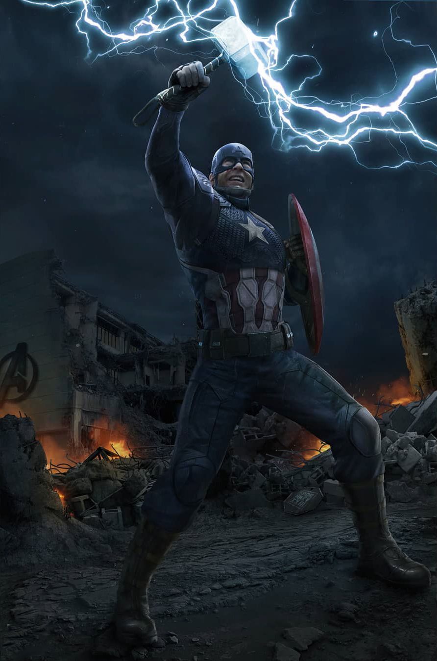 Captain America With Thor's Hammer Wallpapers - Wallpaper Cave