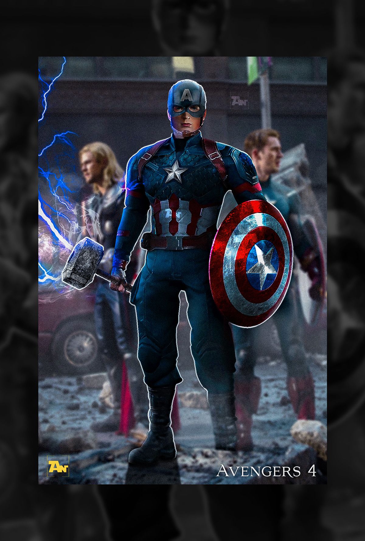 Captain America With Thor's Hammer Wallpapers - Wallpaper Cave