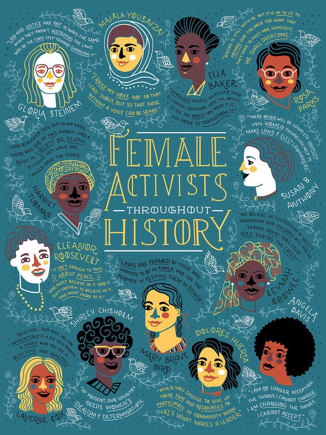 Female Activists Throughout History, as Illustrated