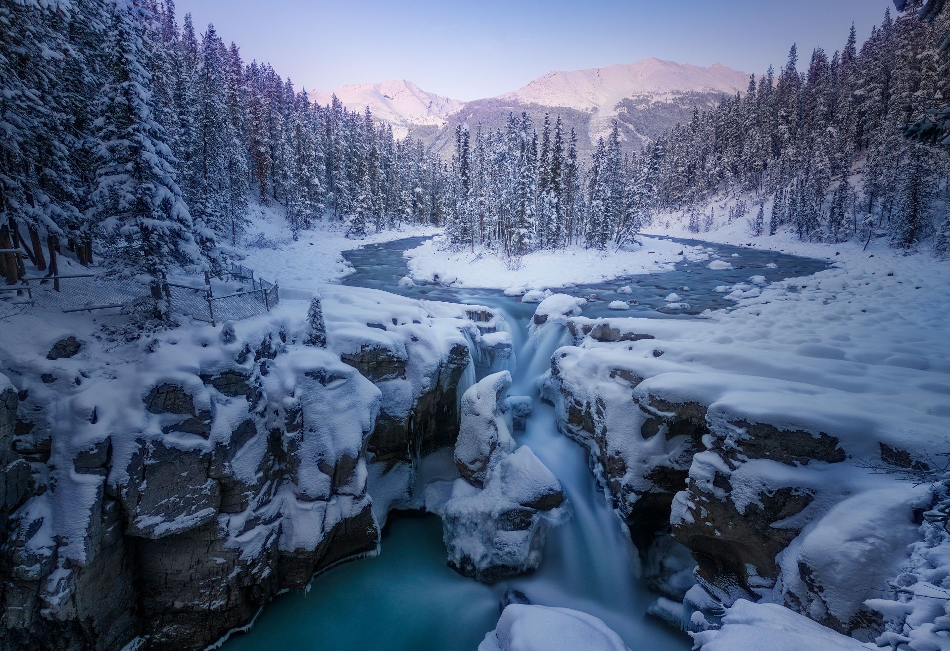 Photos for free Sunwapta Falls, Alberta, Canada the desktop