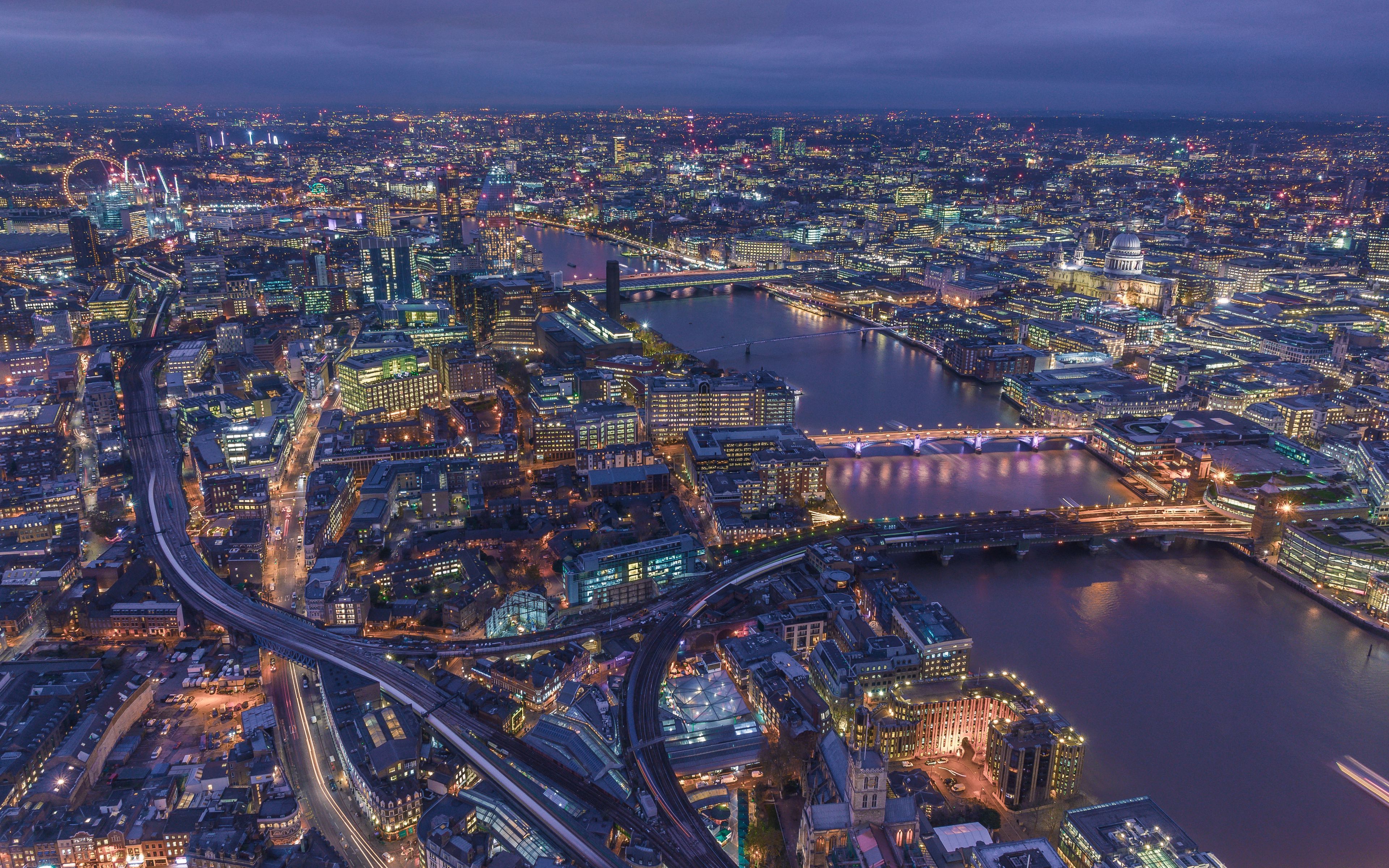 Download wallpaper 3840x2400 london, united kingdom, night city