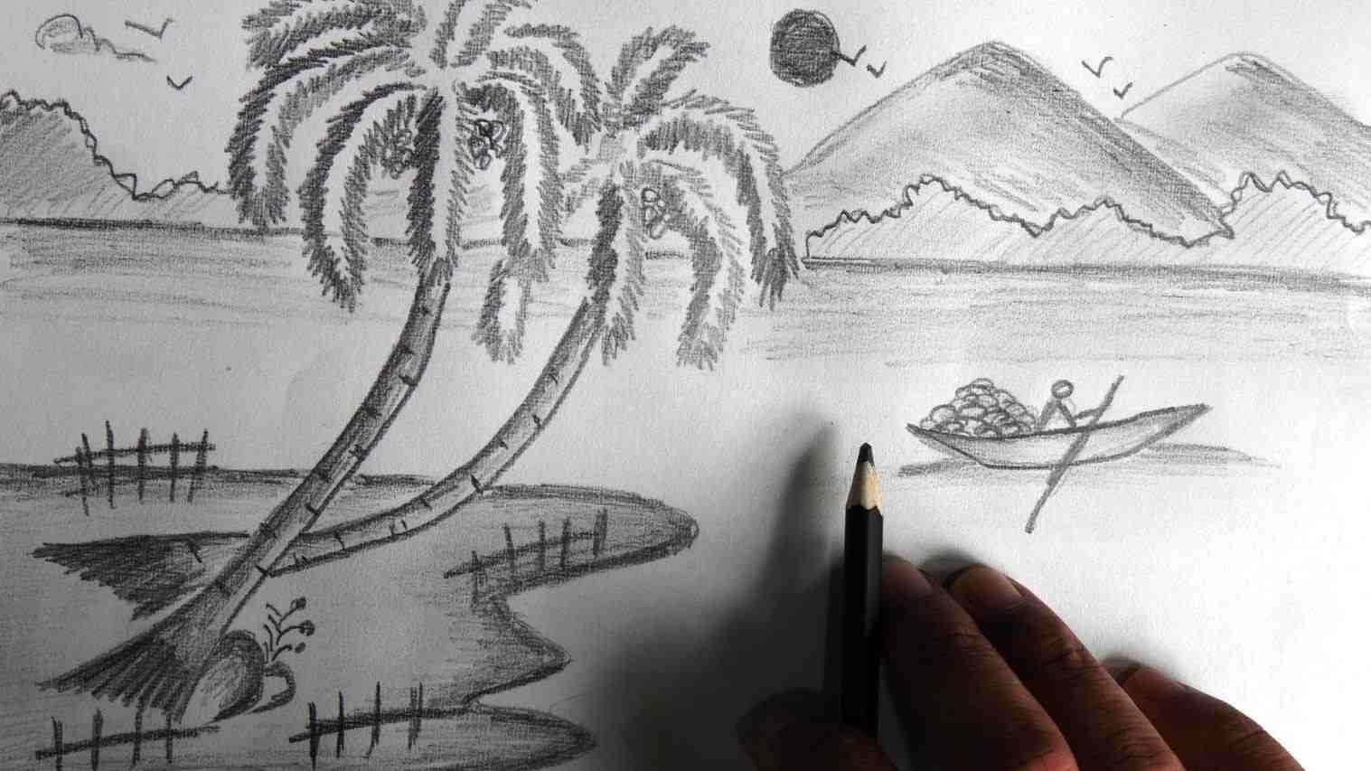 Sketch Painting Wallpaper picture for drawing HD wallpaper and. arabian brown hor. Pencil drawings, Pencil drawing picture, Pencil drawings of nature