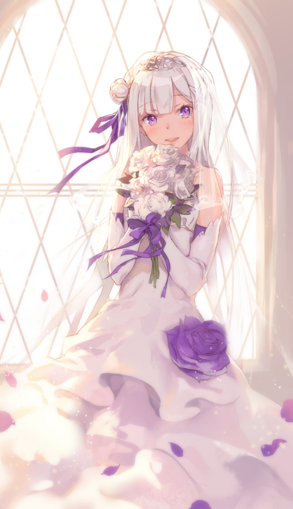 Re Zero Emilia Mobile Wallpapers Wallpaper Cave