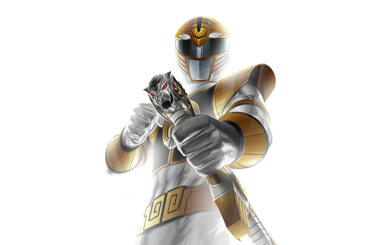 Wallpaper sword, armor, white tiger, Power Rangers, Saba, white