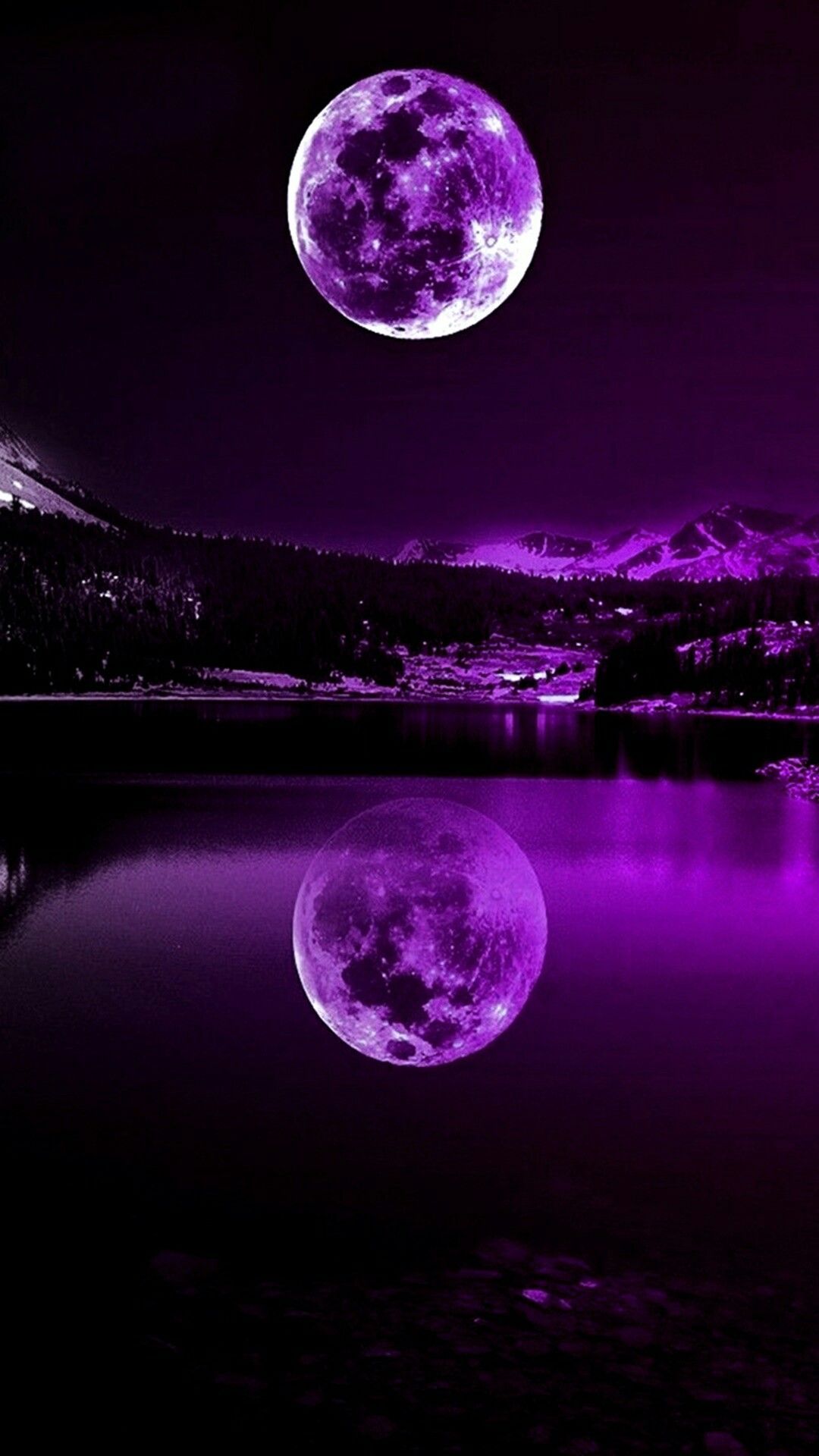 black and purple moon wallpaper