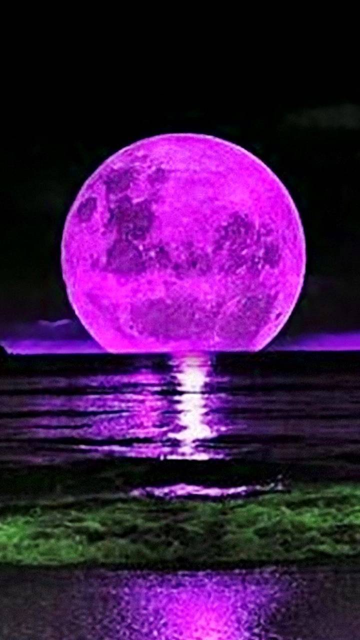 black and purple moon wallpaper