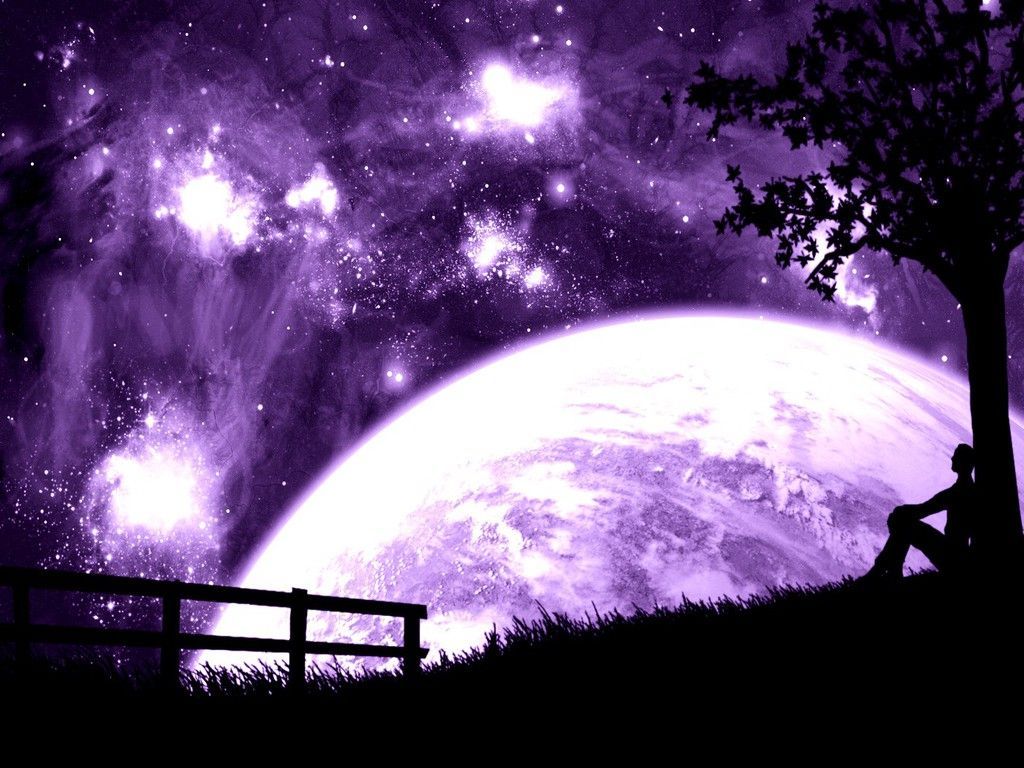 Purple Moon Wallpaper 2793 Hd (1024×768). Black