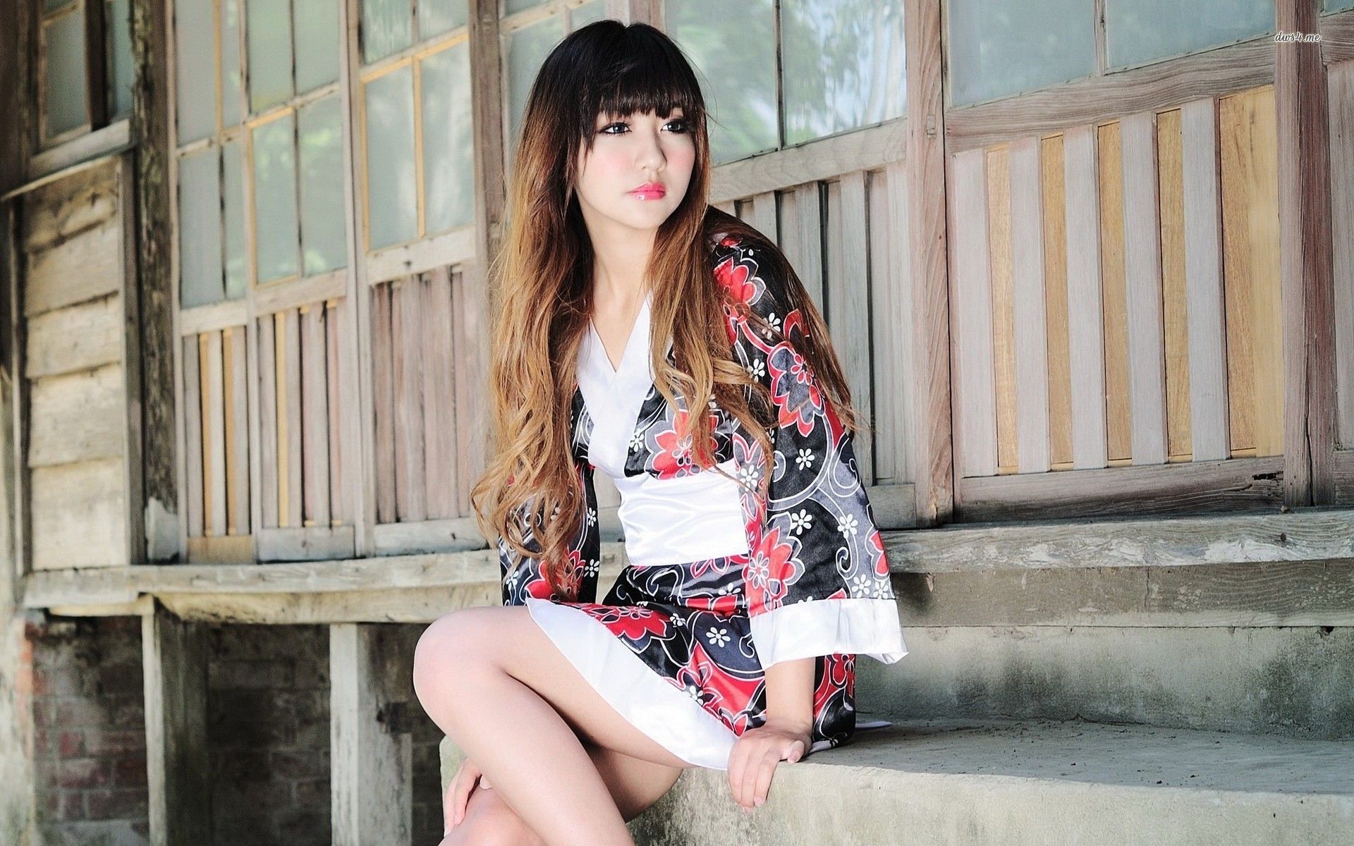 Japanese Girl In Kimono Wallpaper & Background