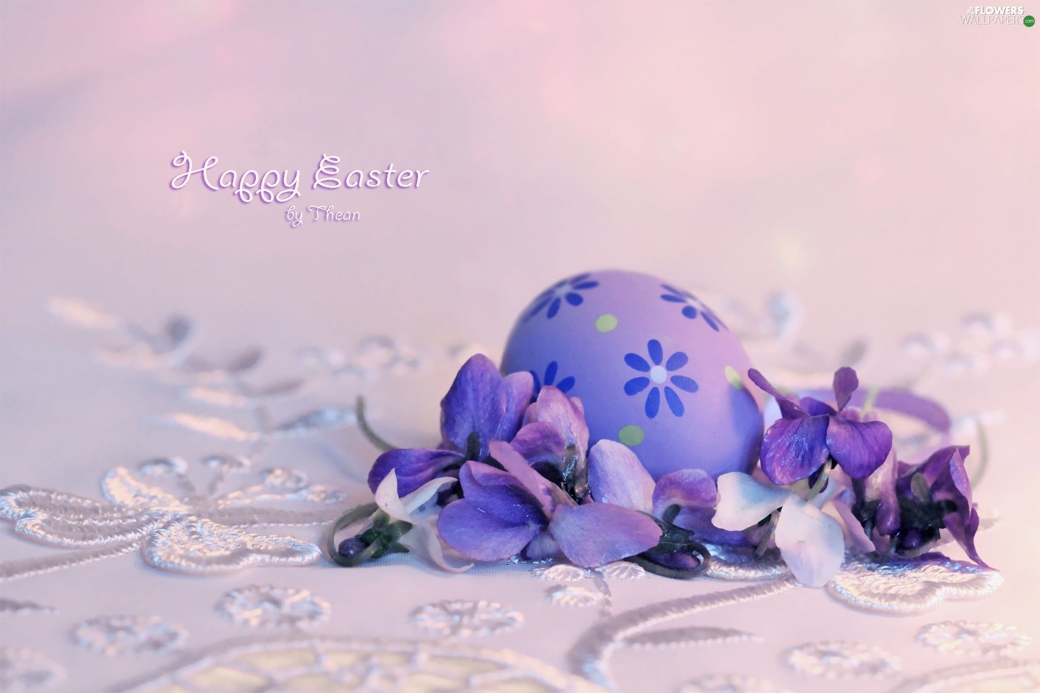 egg, christmas, Easter, Violets wallpaper: 2048x1365