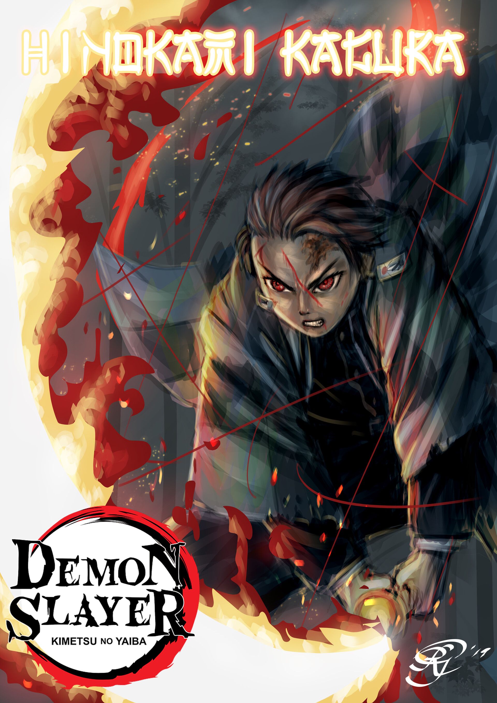Hinokami Kagura Demon Slayer Fan Art, Romeo Gonzales