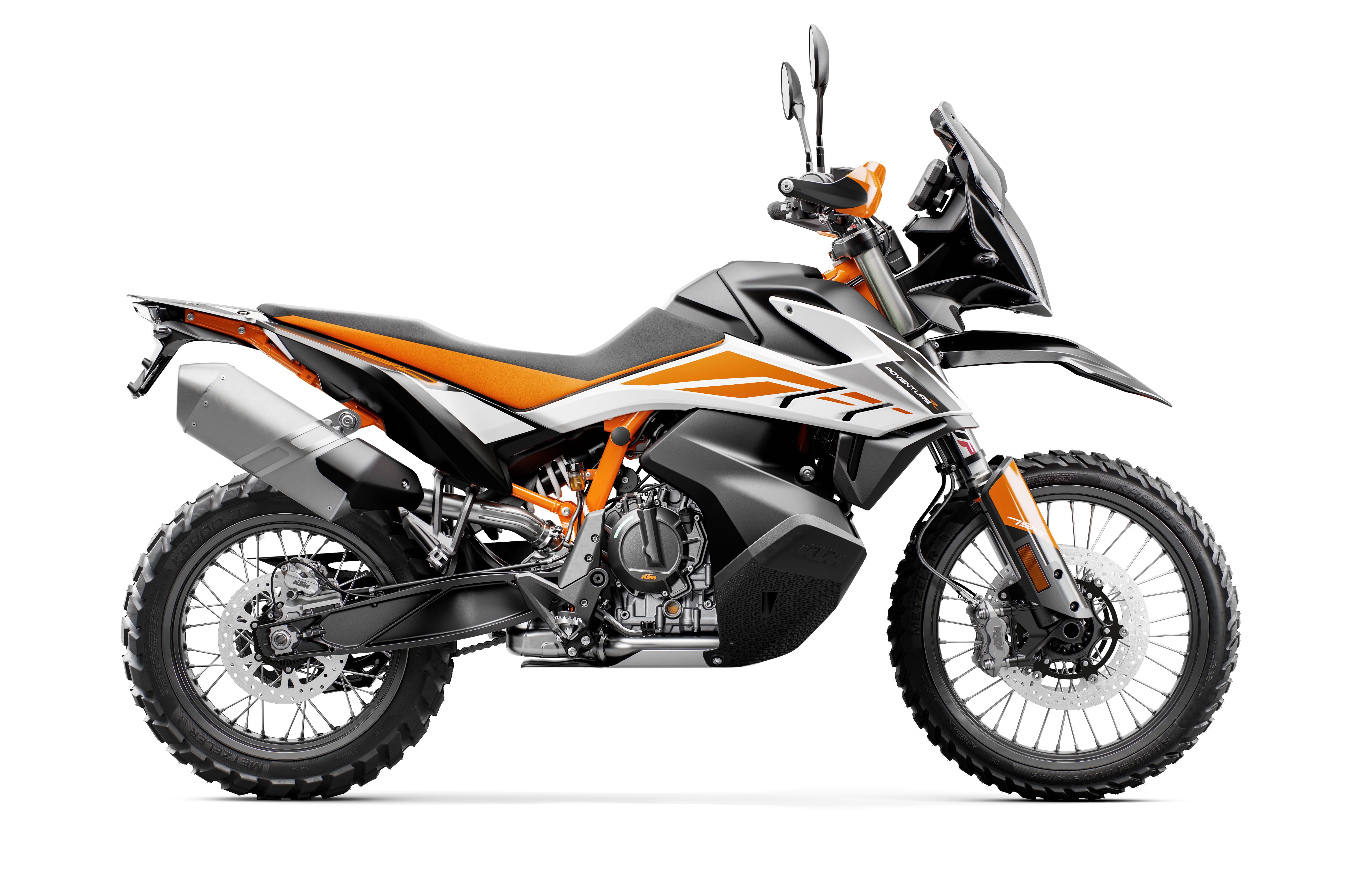 KTM 790 Adventure R motorcycle on a white background