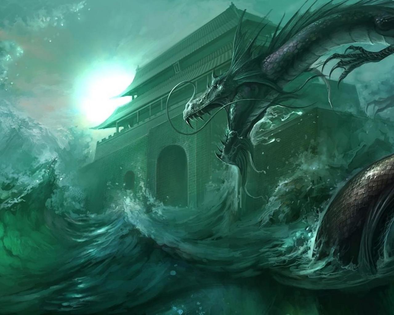 Free download Water dragon 91234 High Quality and Resolution