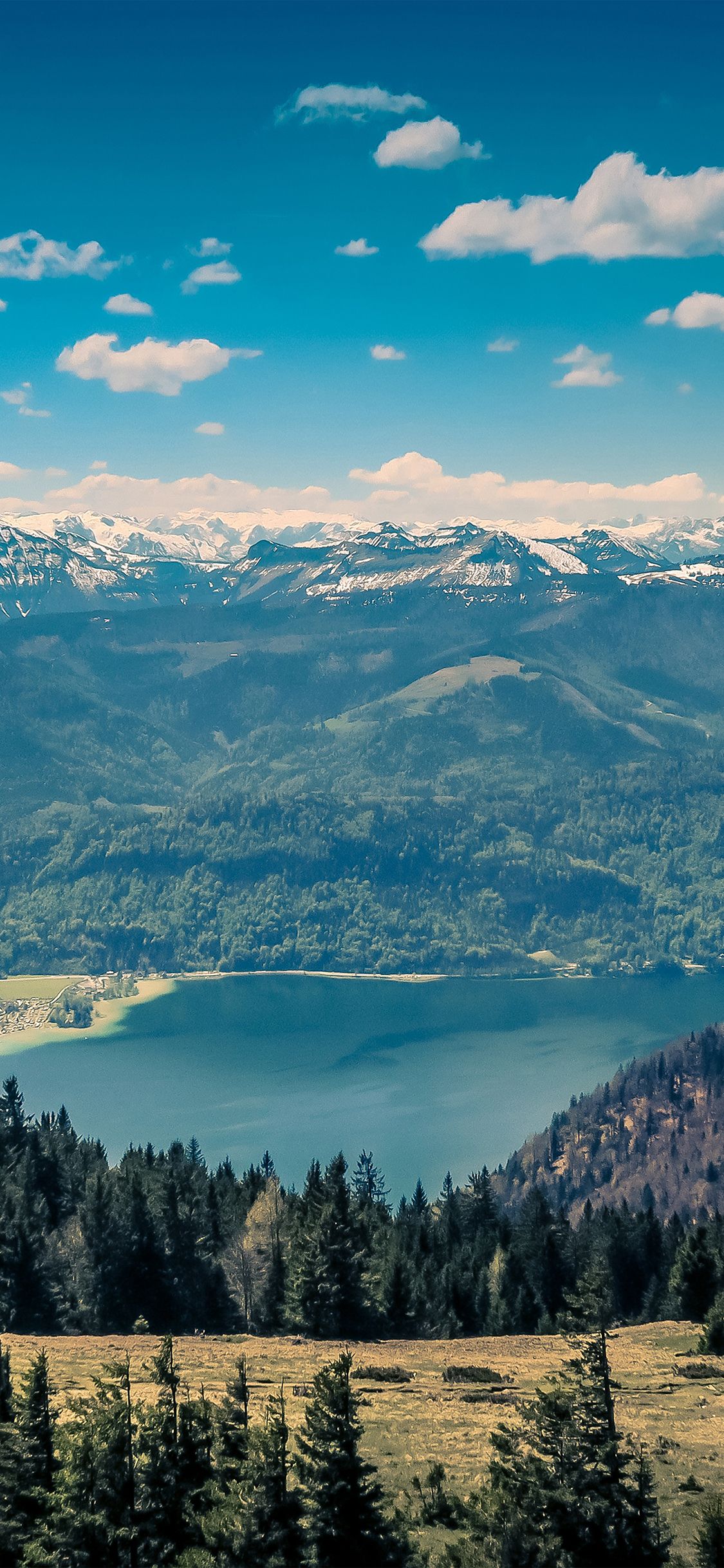 Mountain Sky River Nature Scenery Summer Wallpaper