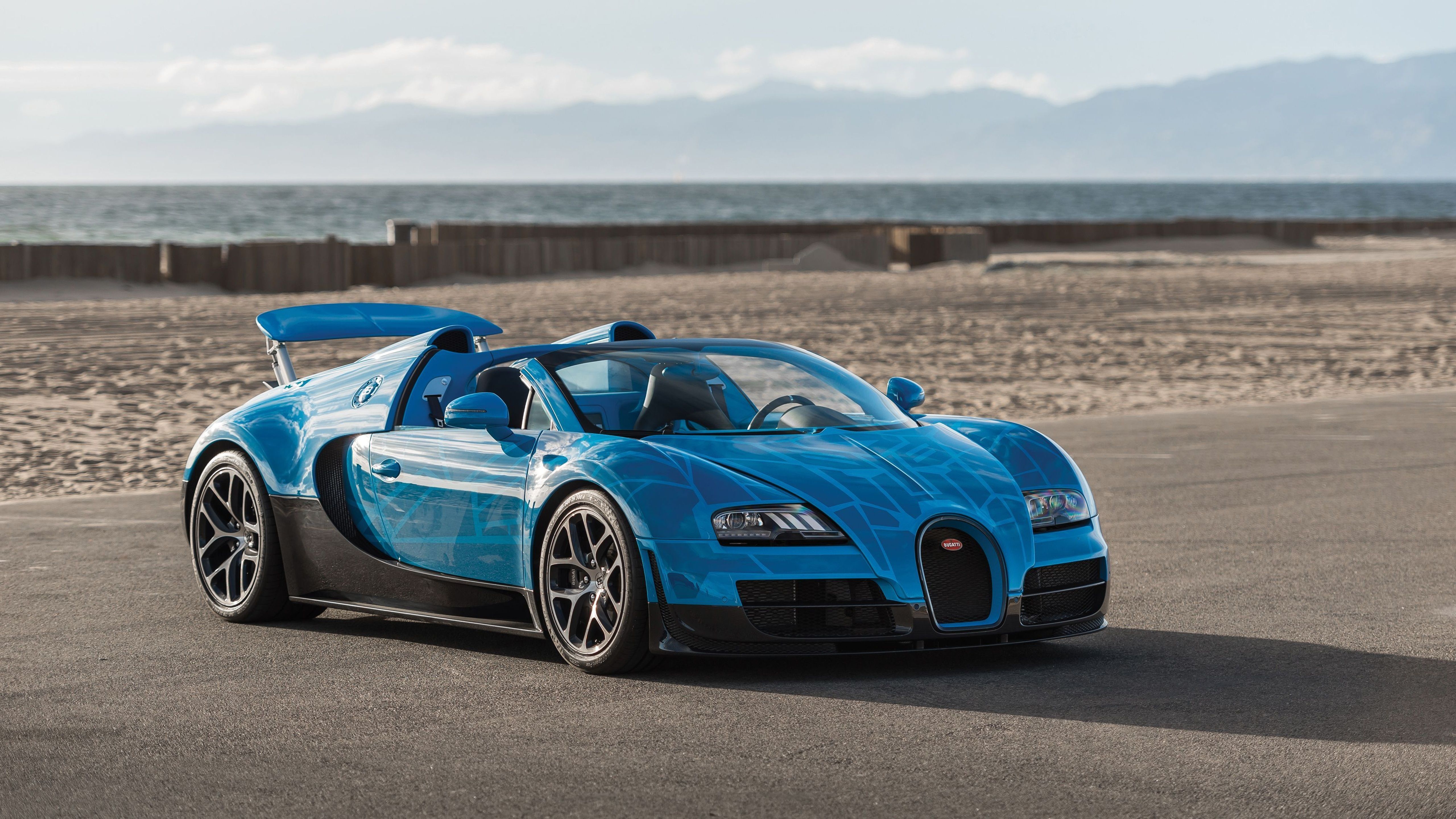 Wallpaper Blue Bugatti Car
