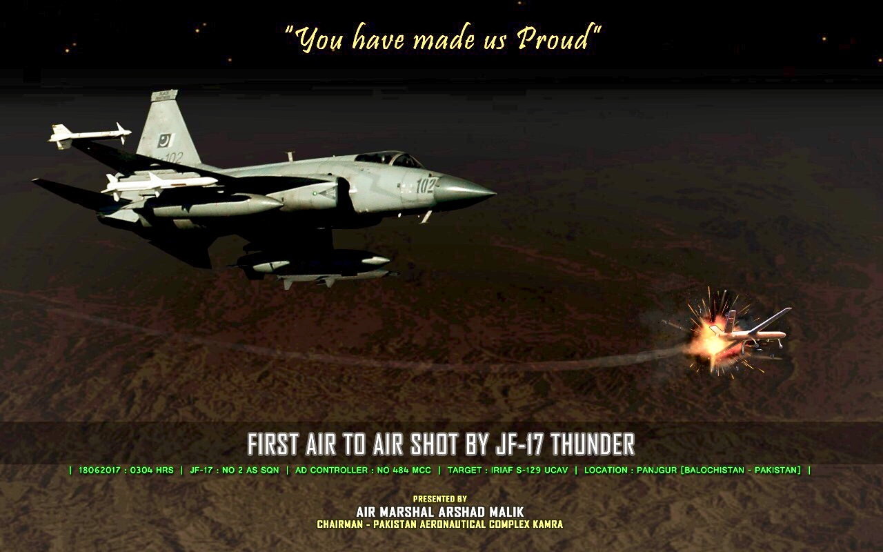 Pakistan Air Force JF 17 Victory Kill Mark Against Iranian UAV