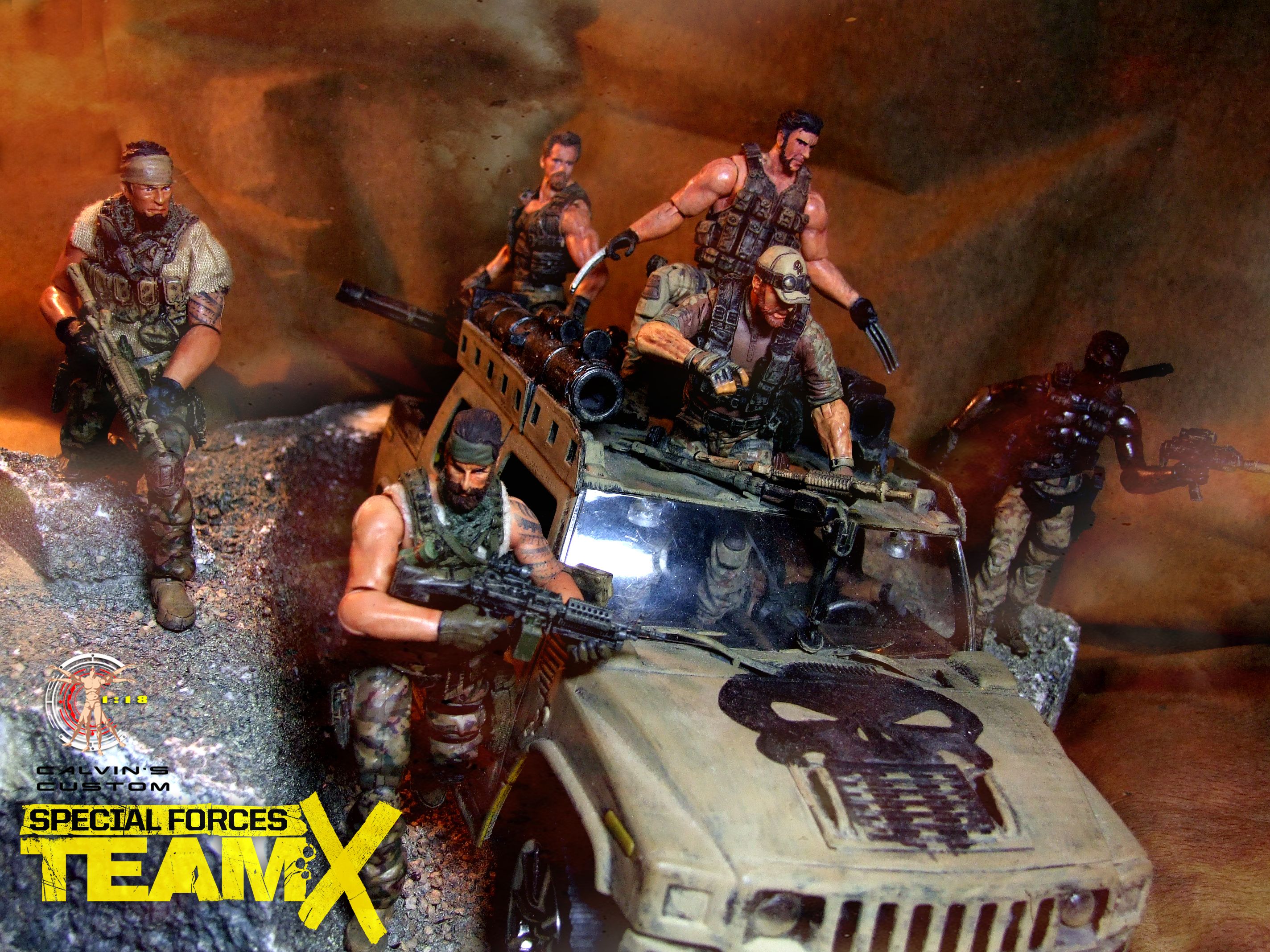 Calvin's Custom 1:18 G.I.Joe 3.75 inch Custom figures and vehicles