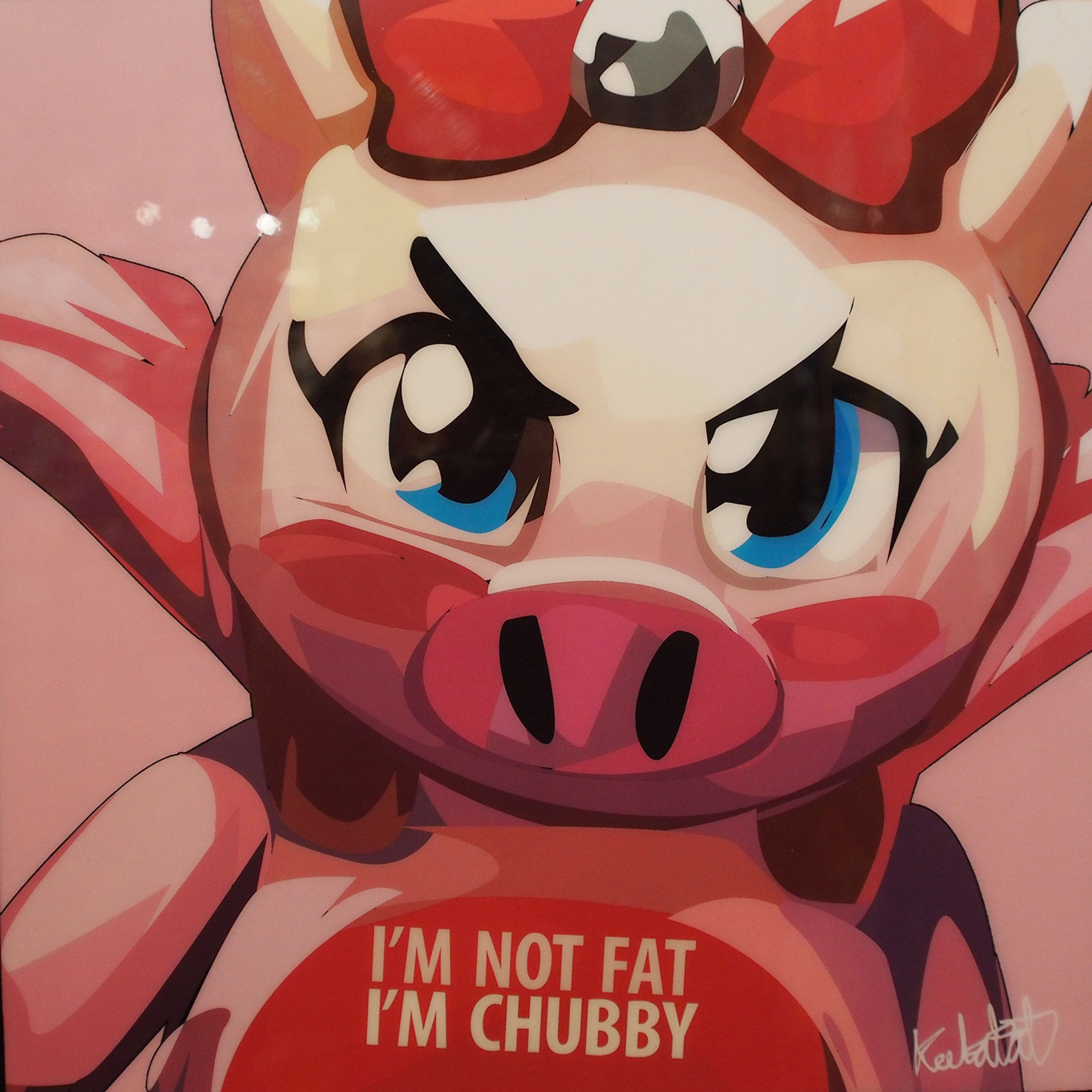 Tonde Buurin Pop Art Poster I'm not fat, I'm chubby