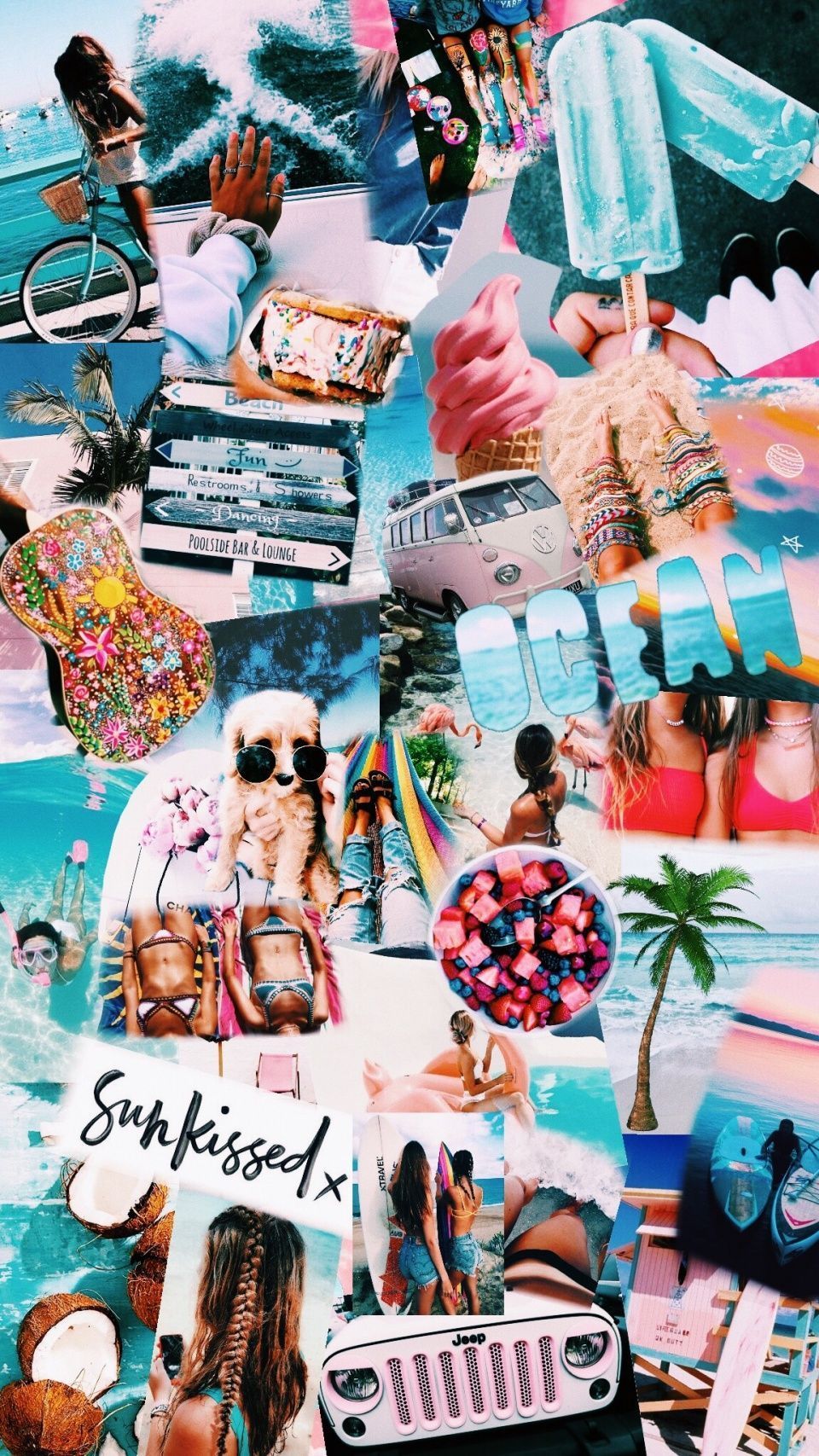 Aesthetic Summer Collage Wallpaper