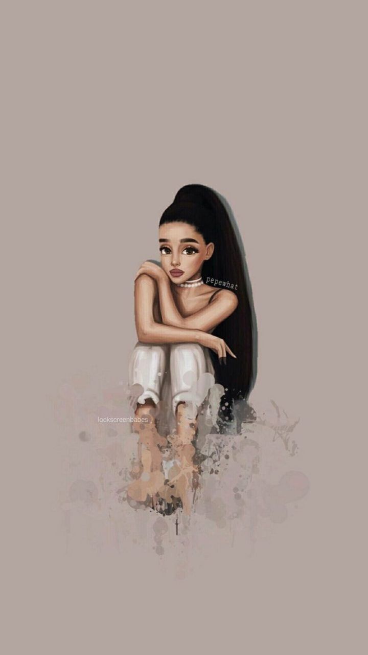 Aesthetic Ariana Grande Cartoon Wallpaper