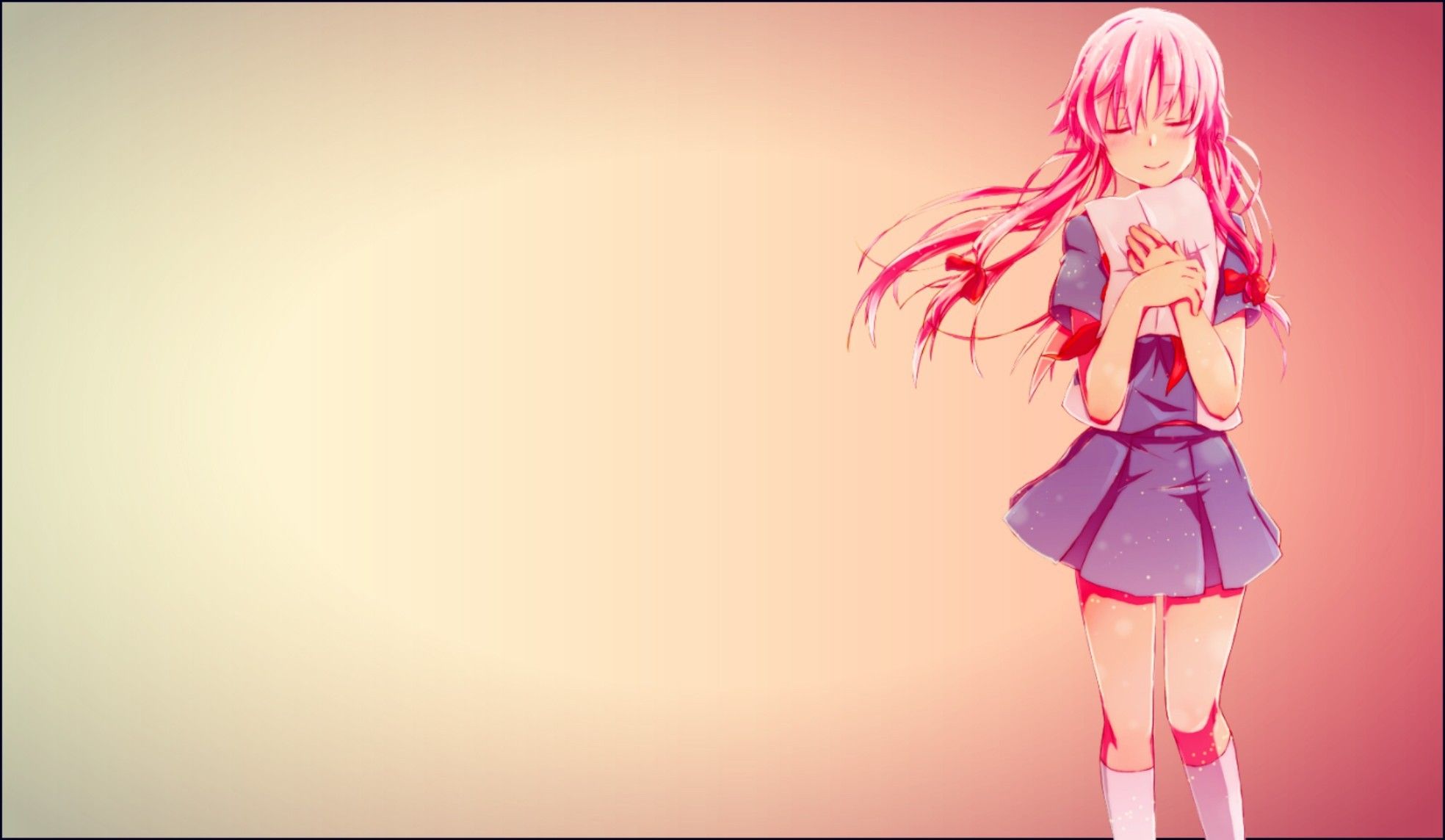 #Gasai Yuno, #school uniform, #anime, #anime girls, #Mirai Nikki, wallpaper. Mocah.org HD Wallpaper