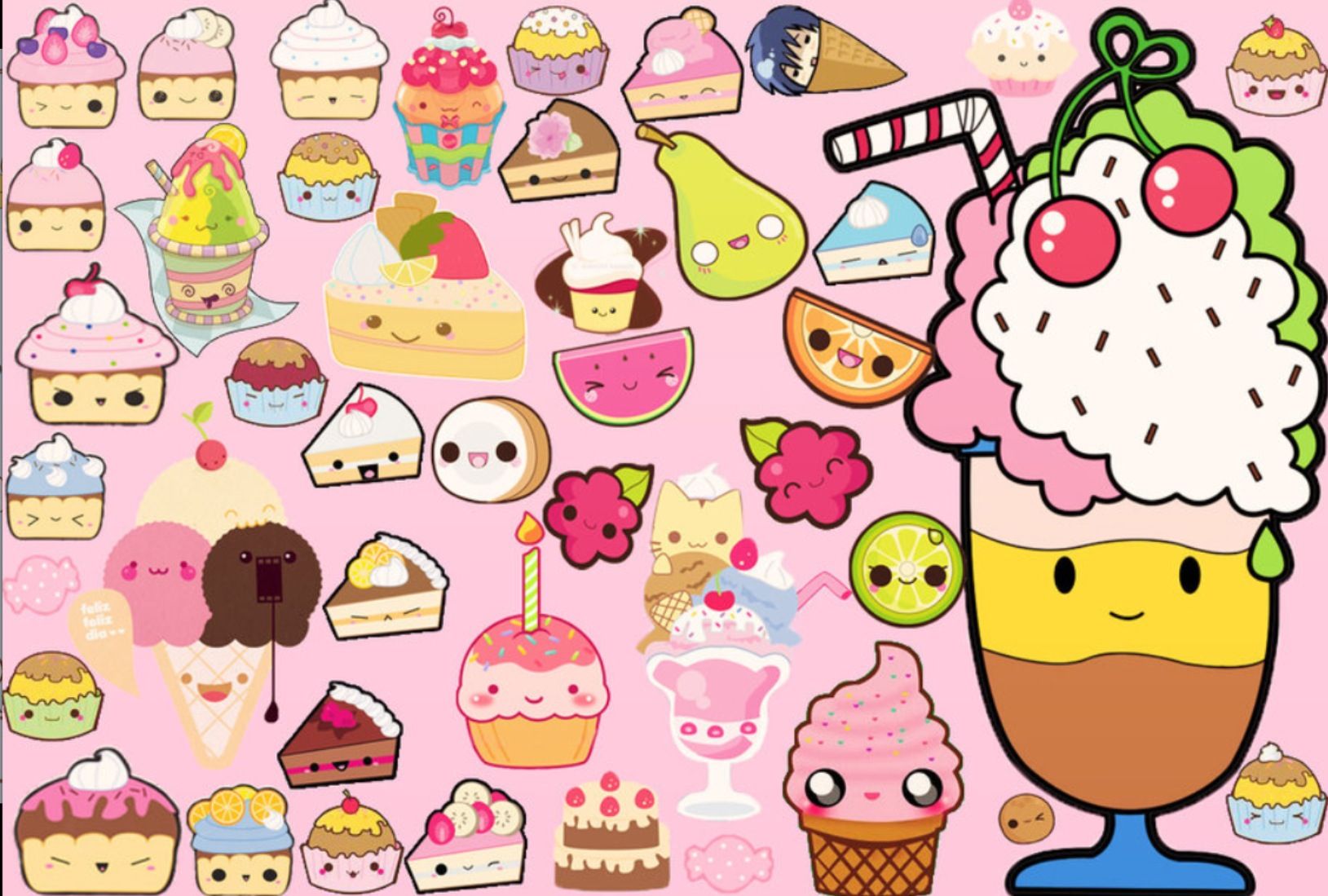 Cute Kawaii Food Wallpapers.