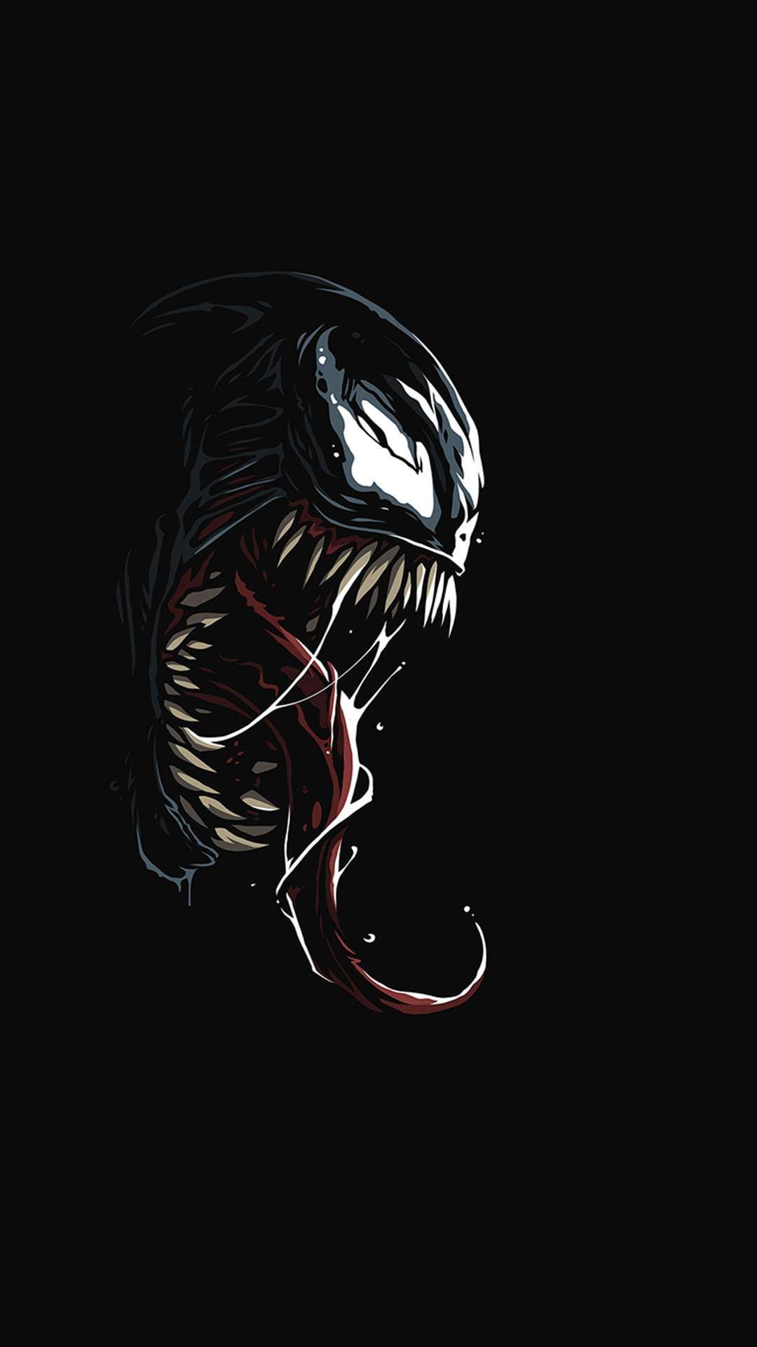 Venom Dark Black Minimal iPhone Wallpaper. Marvel