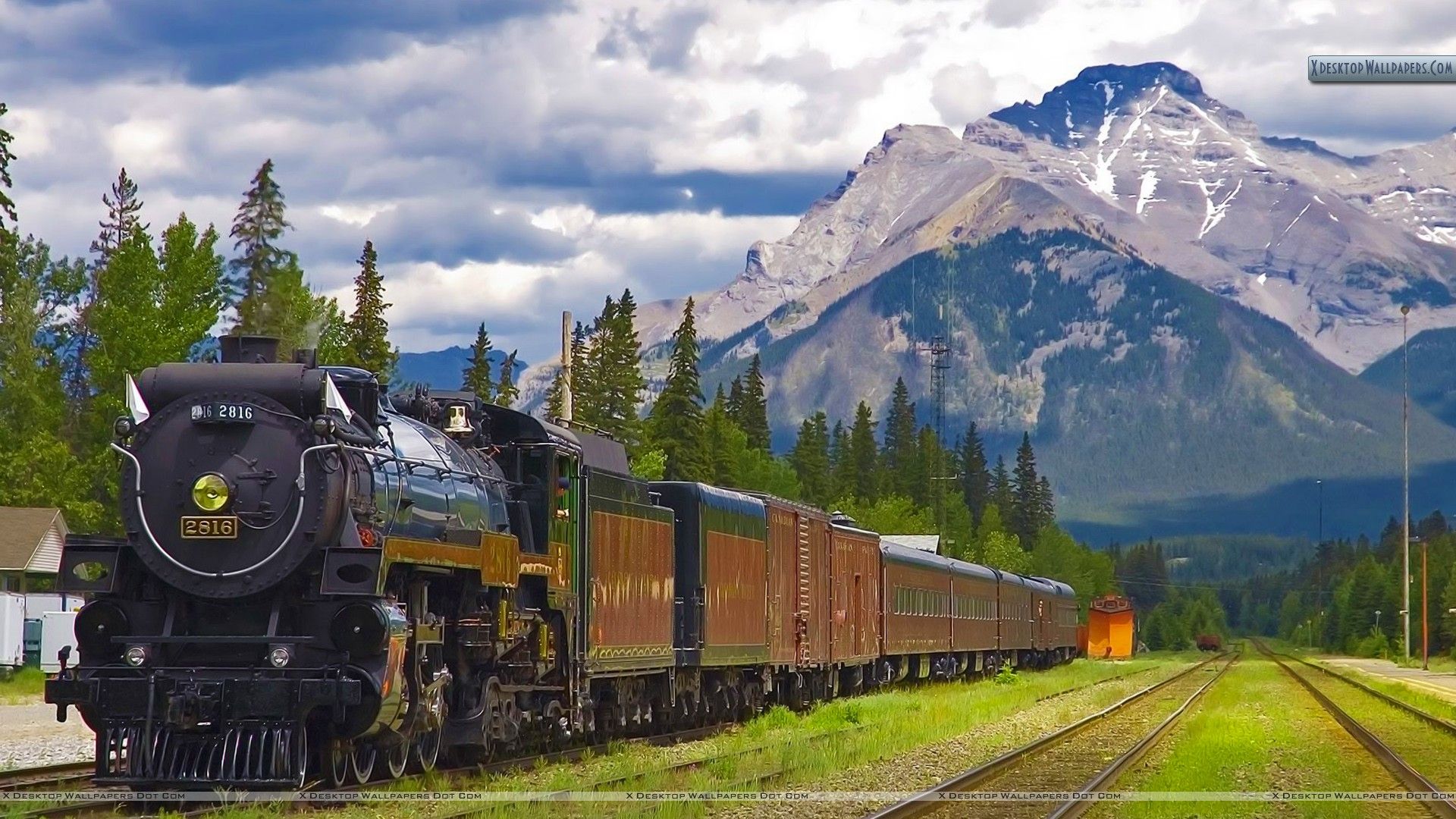 Free download Train Station Banff National Park Alberta Wallpaper