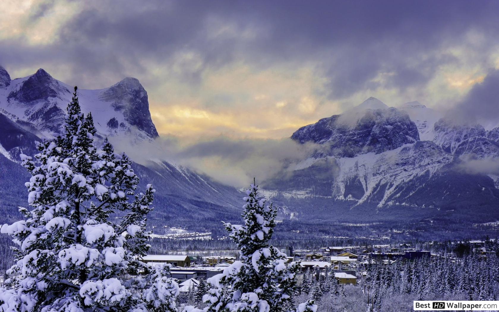 Winter in banff national park canada HD wallpaper download