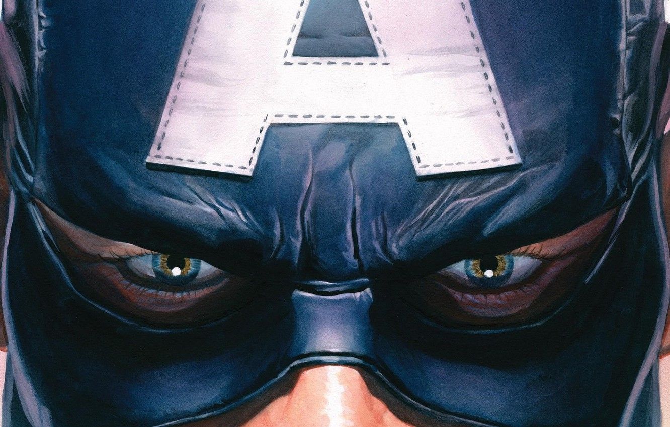 Wallpaper fantasy, blue eyes, Marvel, comics, Captain America