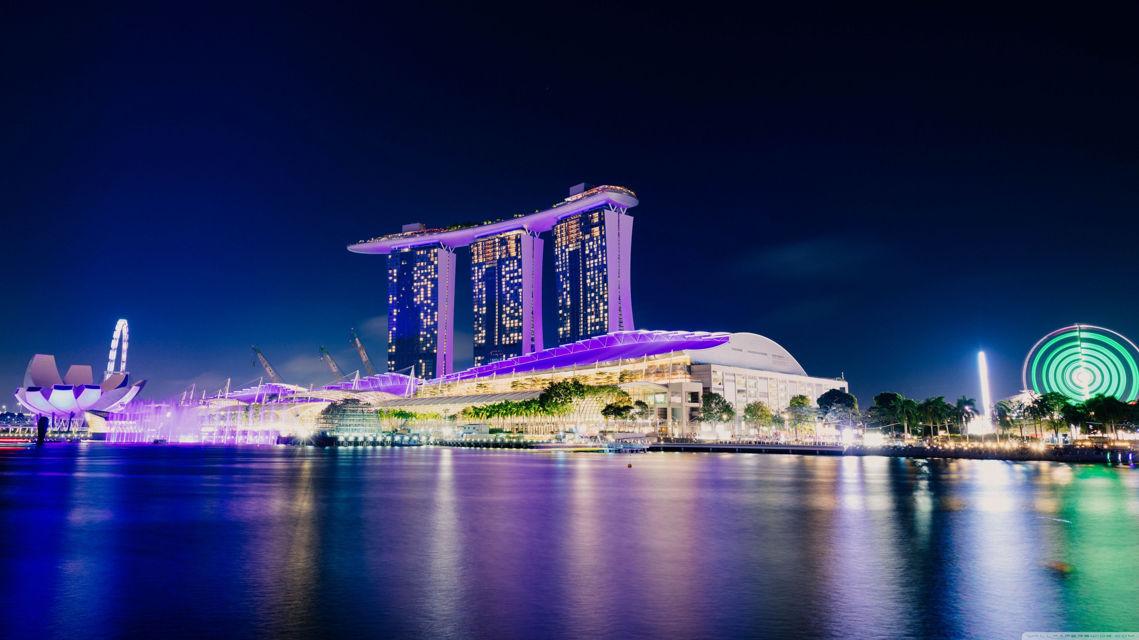 Marina Bay Sands Singapore iconic hotel Ultra HD Desktop