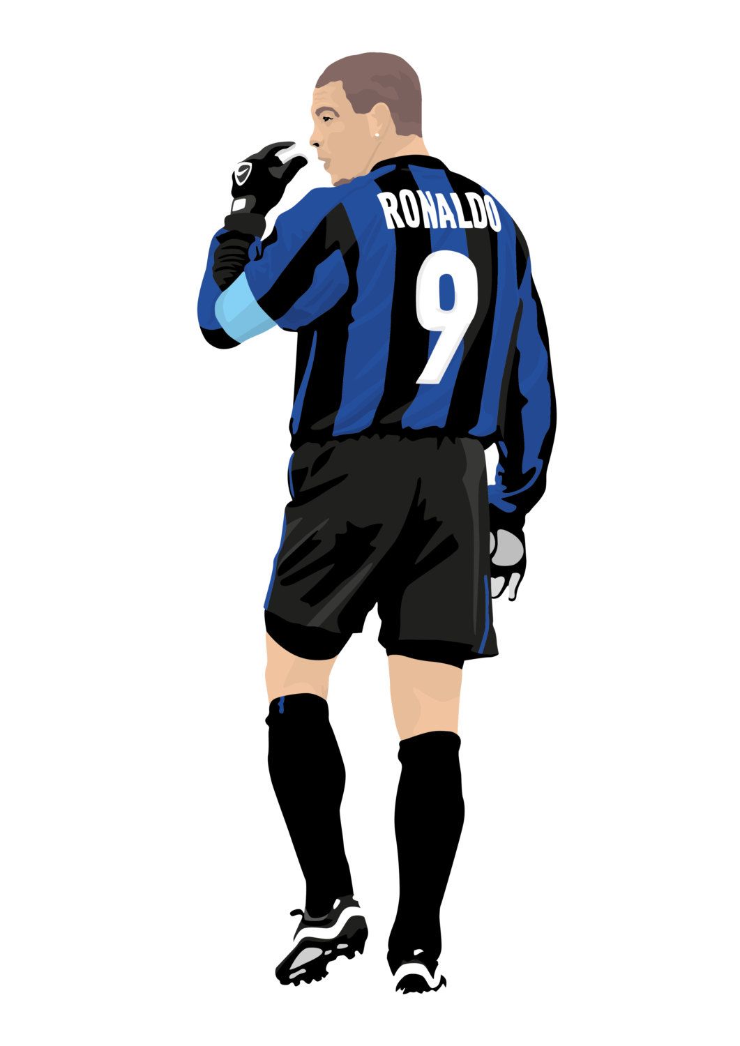 Ronaldo A3 Poster: 297mmx420mm Brazil, R Inter Milan, Real