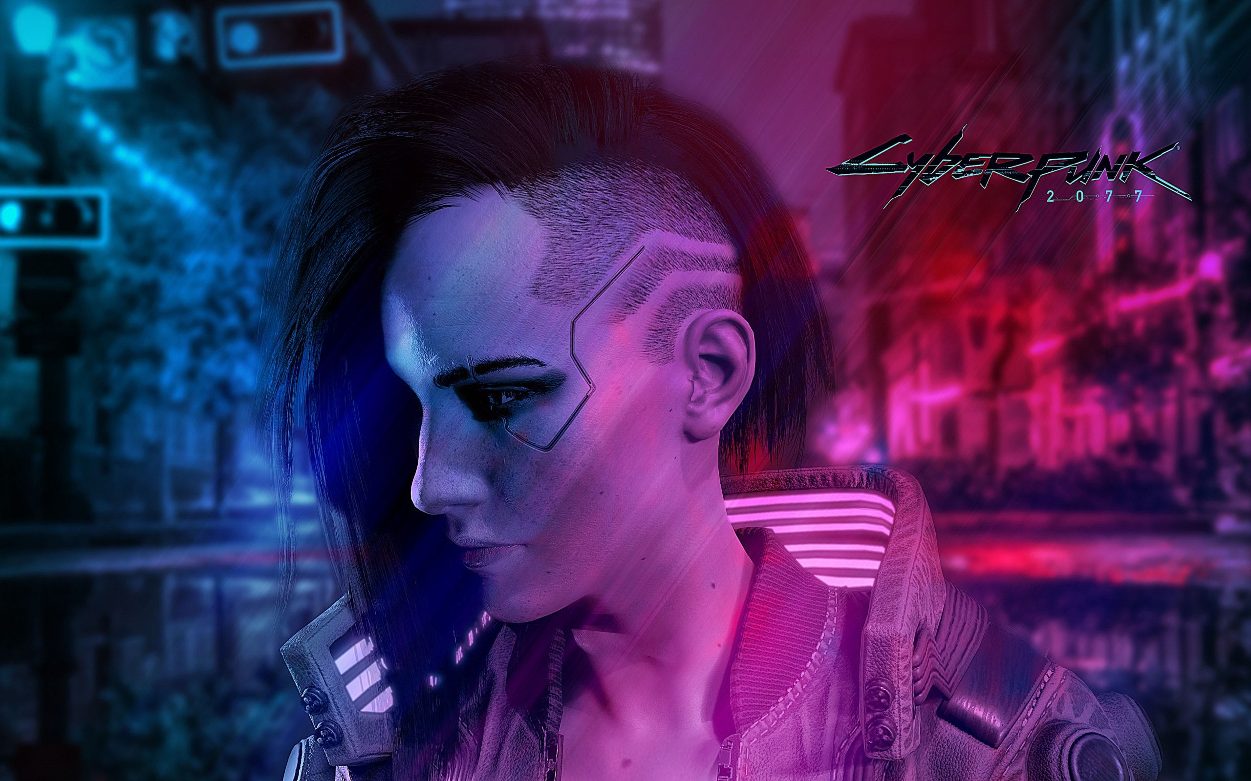 Wallpaper of Video Game, Cyberpunk Girl, Poster background