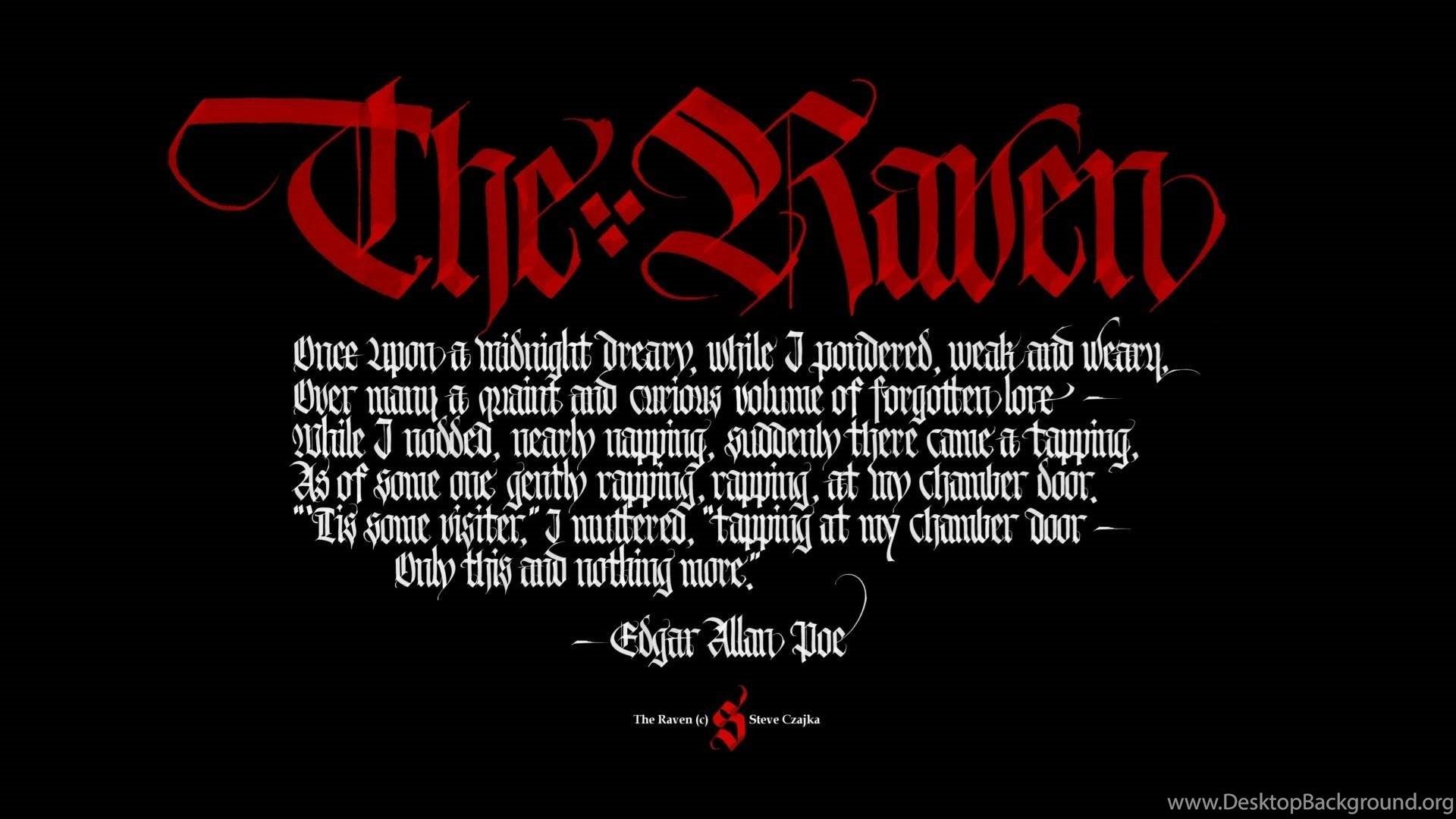 The Raven (Wallpaper 7) Edgar Allan Poe Wallpaper Desktop Background