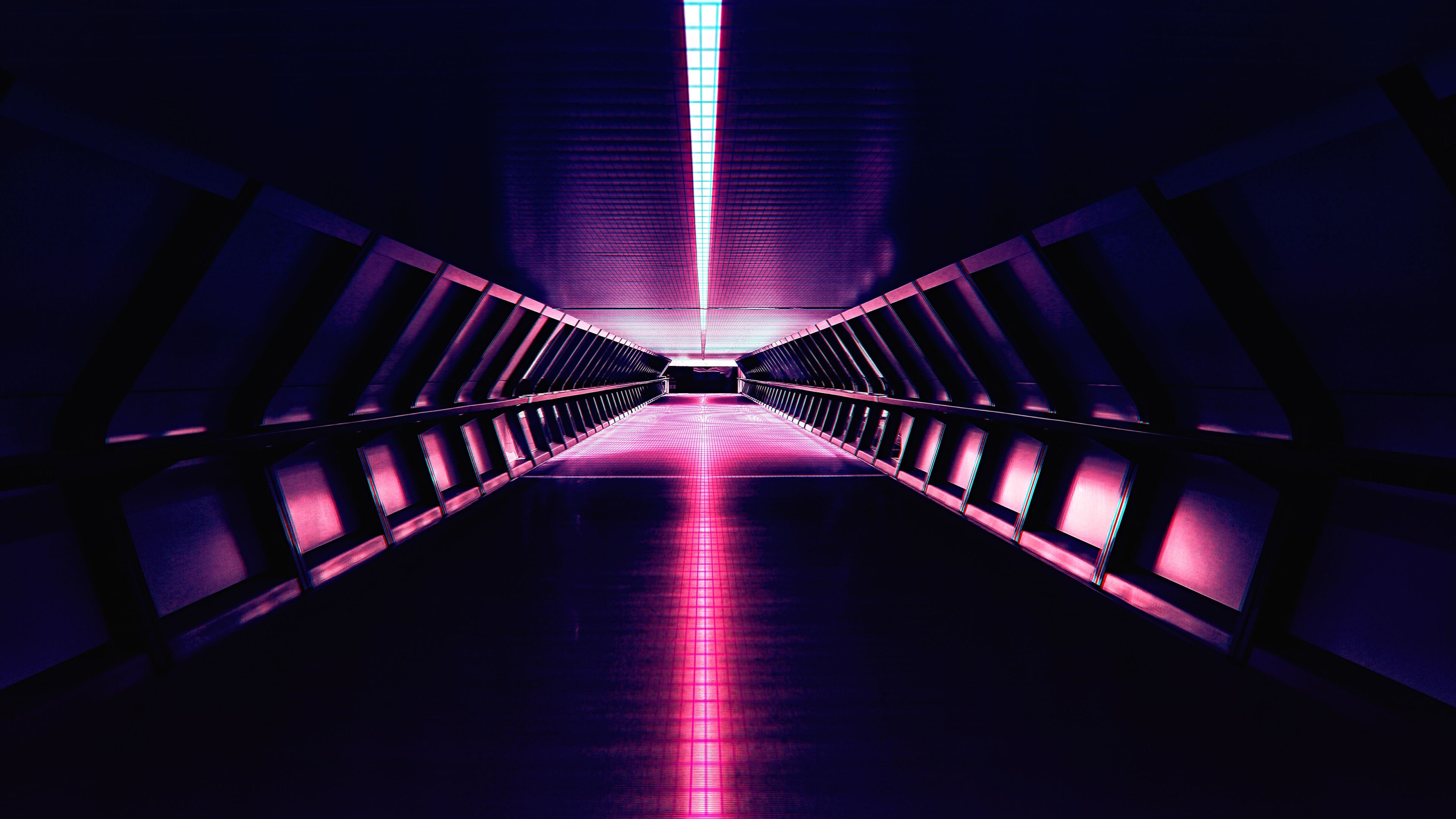 Synthwave Aesthetic Corridor 4k Laptop Full HD 1080P HD 4k Wallpaper, Image, Background, Photo and Picture