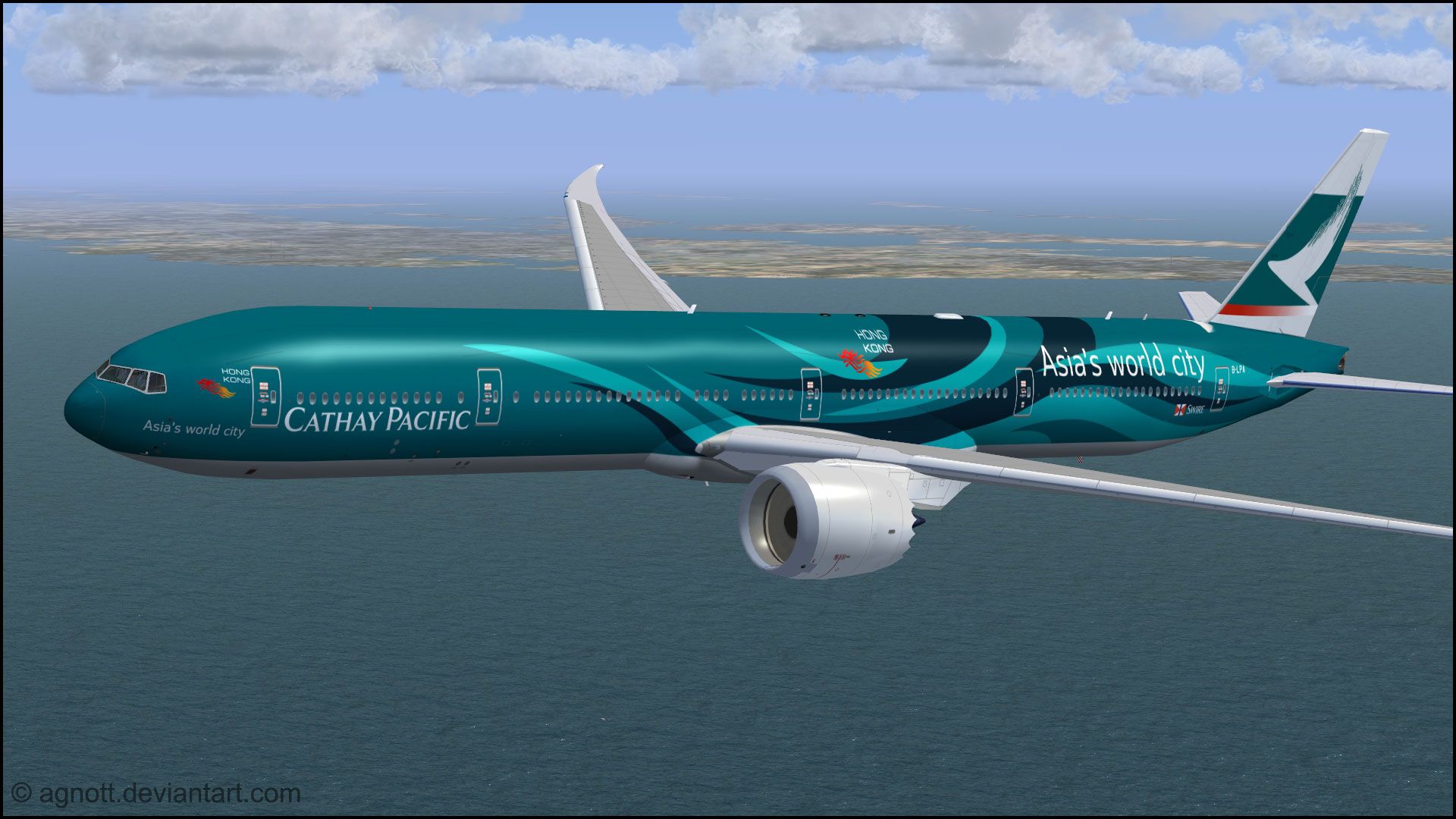 B777 9X Cathay Pacific (Asia's World City) Repaint