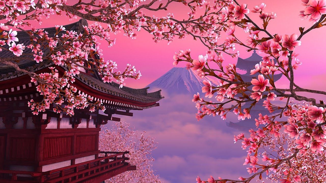 Blooming Sakura 3D Screensaver & Live[1280720]. Fond d'écran