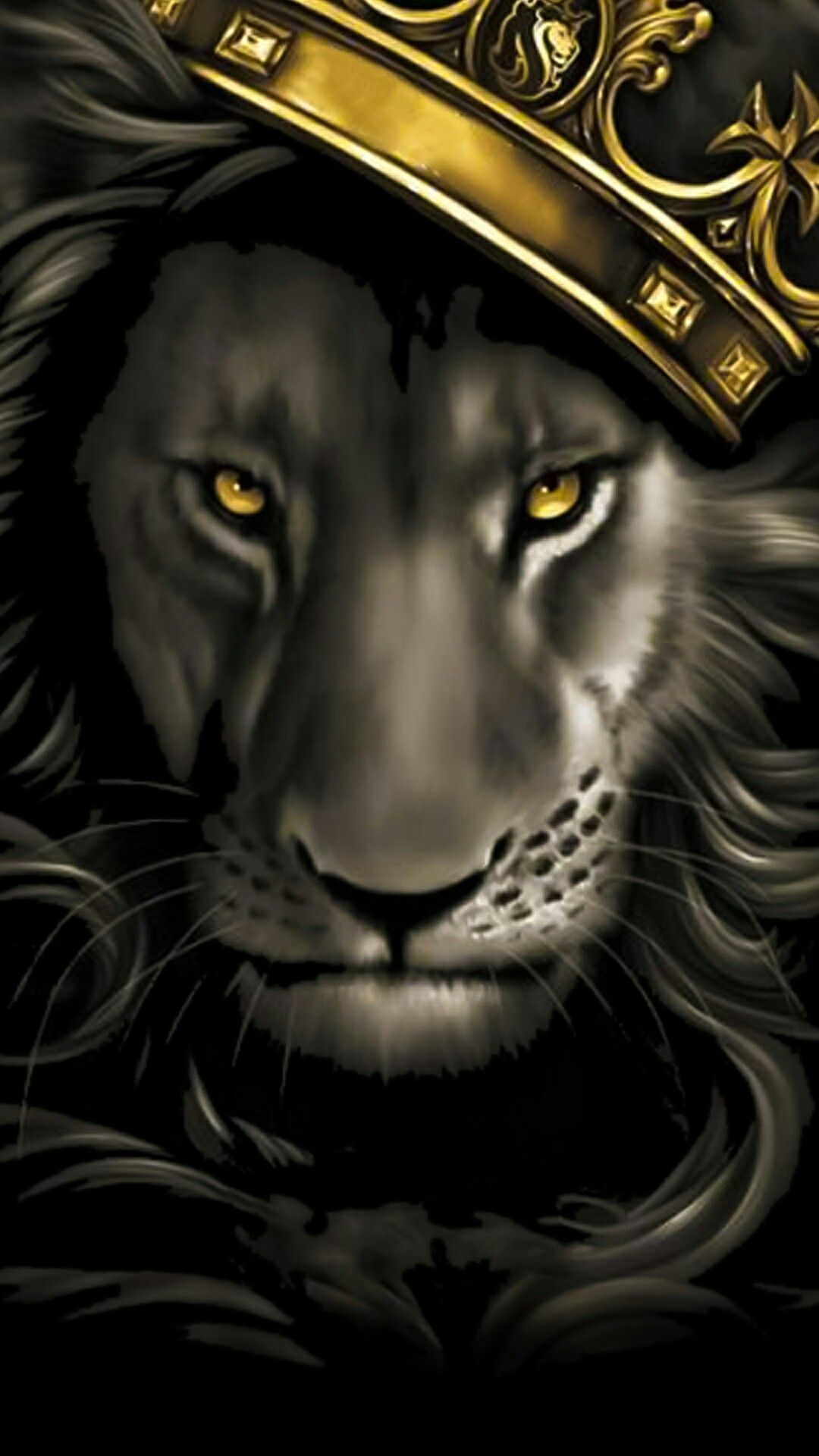 Black And Gold Lion Wallpaper & Background Download