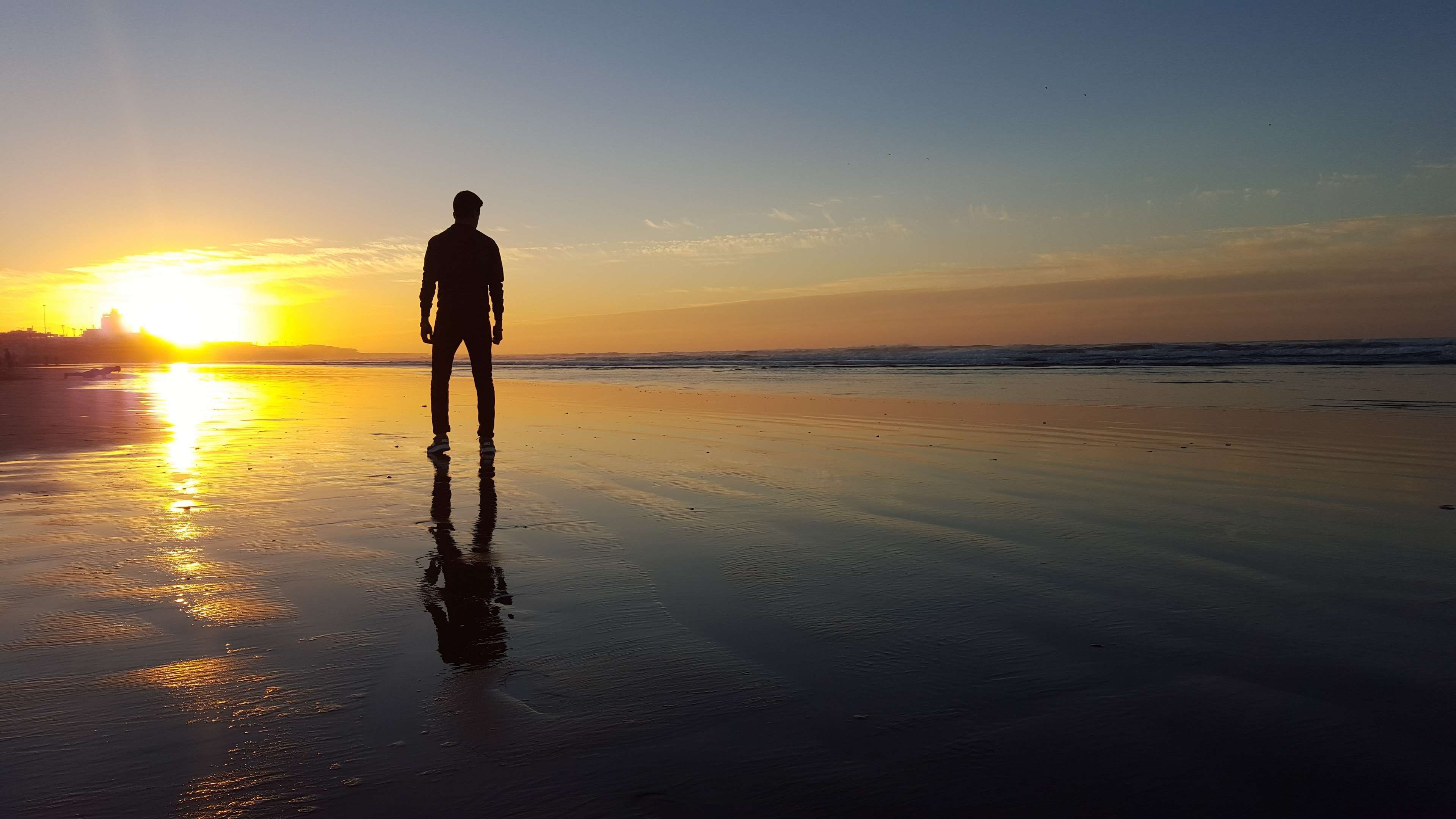 Beach Sand Sea Sunset Horizon HD Wallpapers - Wallpaper Cave